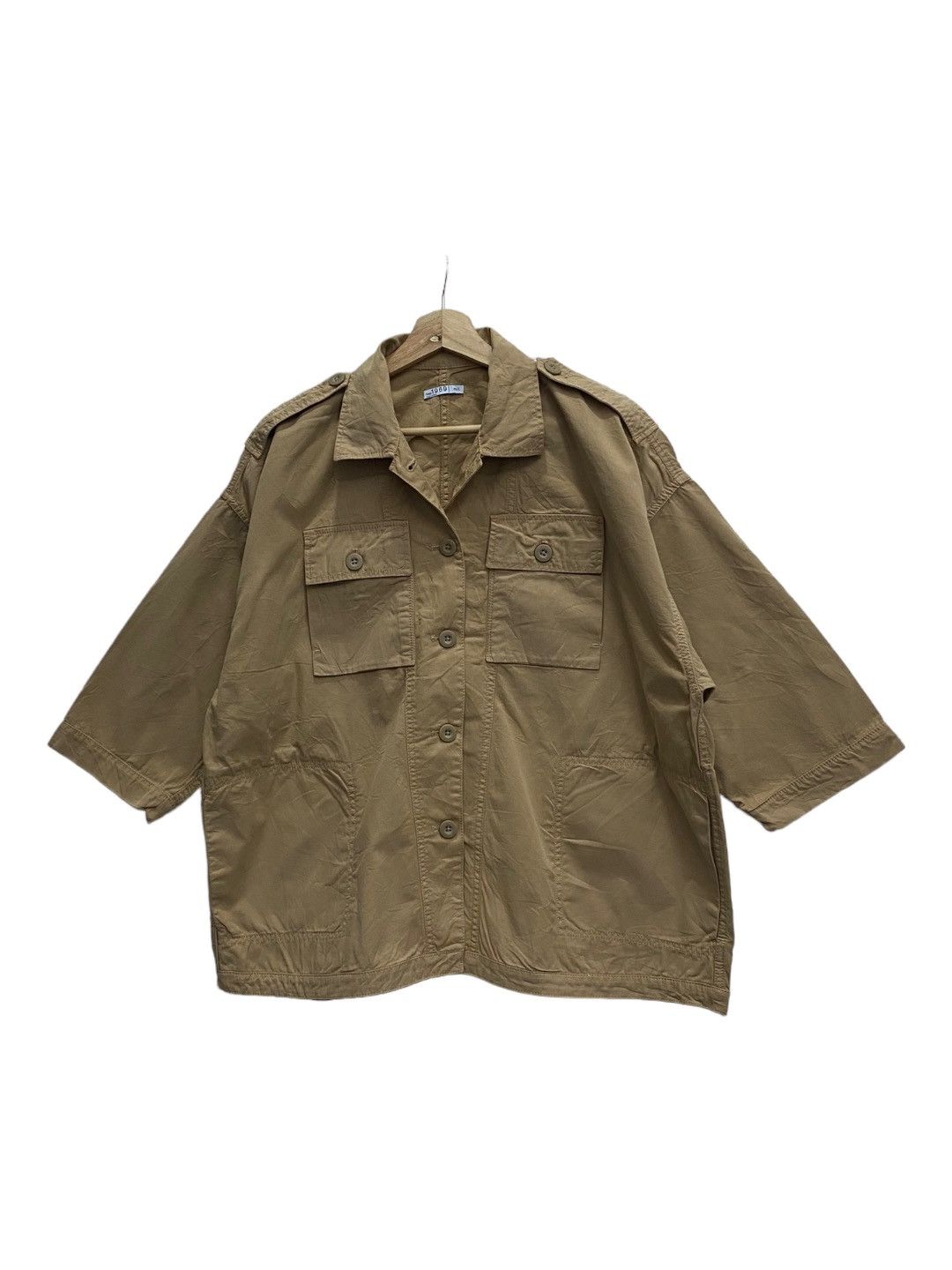 Gap × General Research × Kapital RARE🔥FW12 GAP MILITARY MULTI POCKET KHAKI HANTEN OVERSHIRT Size US L / EU 52-54 / 3 - 4 Thumbnail