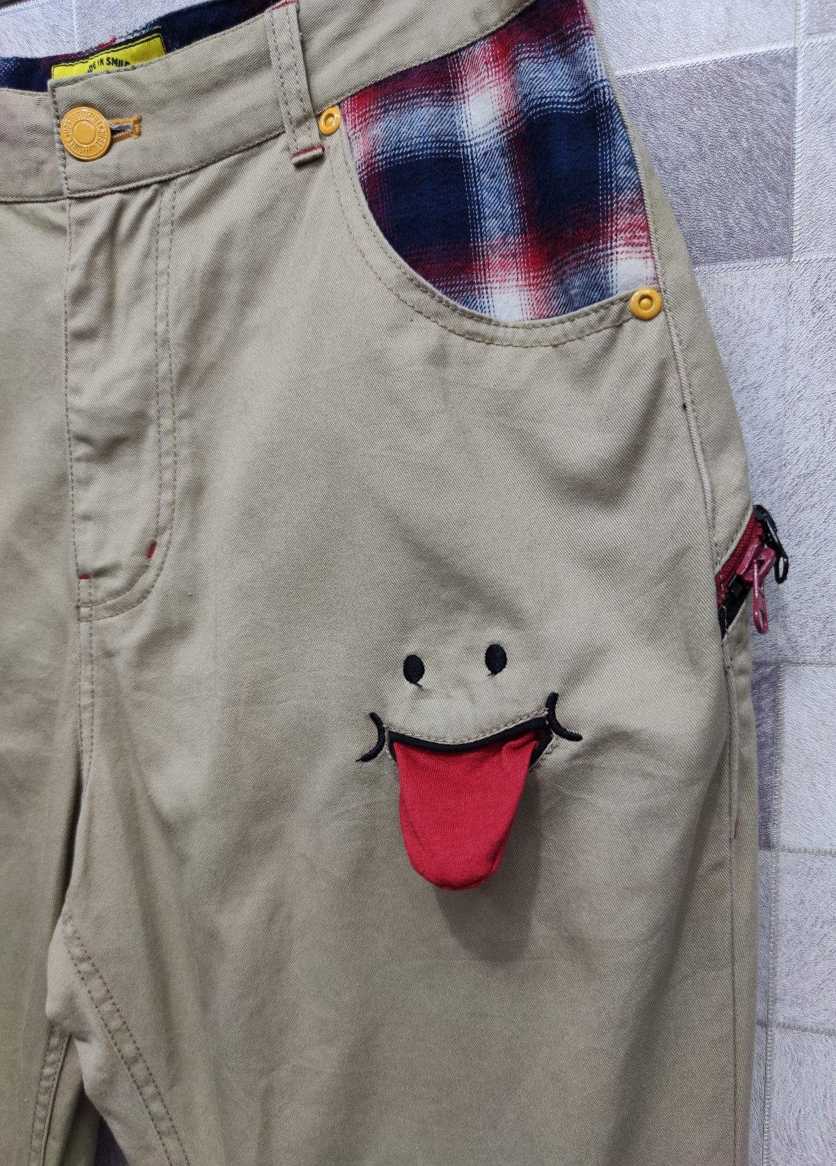 Art Comes First FUN SMILE!🔥 Up! SMILE Designer Japan Unique Pants Size US 30 / EU 46 - 5 Thumbnail