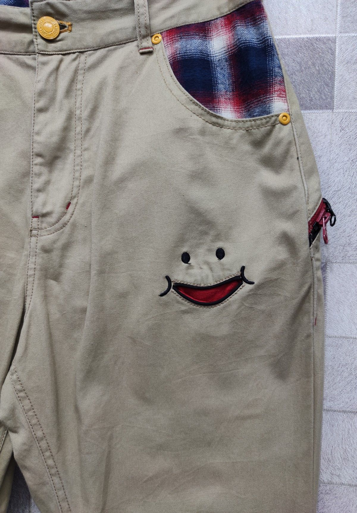 Art Comes First FUN SMILE!🔥 Up! SMILE Designer Japan Unique Pants Size US 30 / EU 46 - 6 Thumbnail