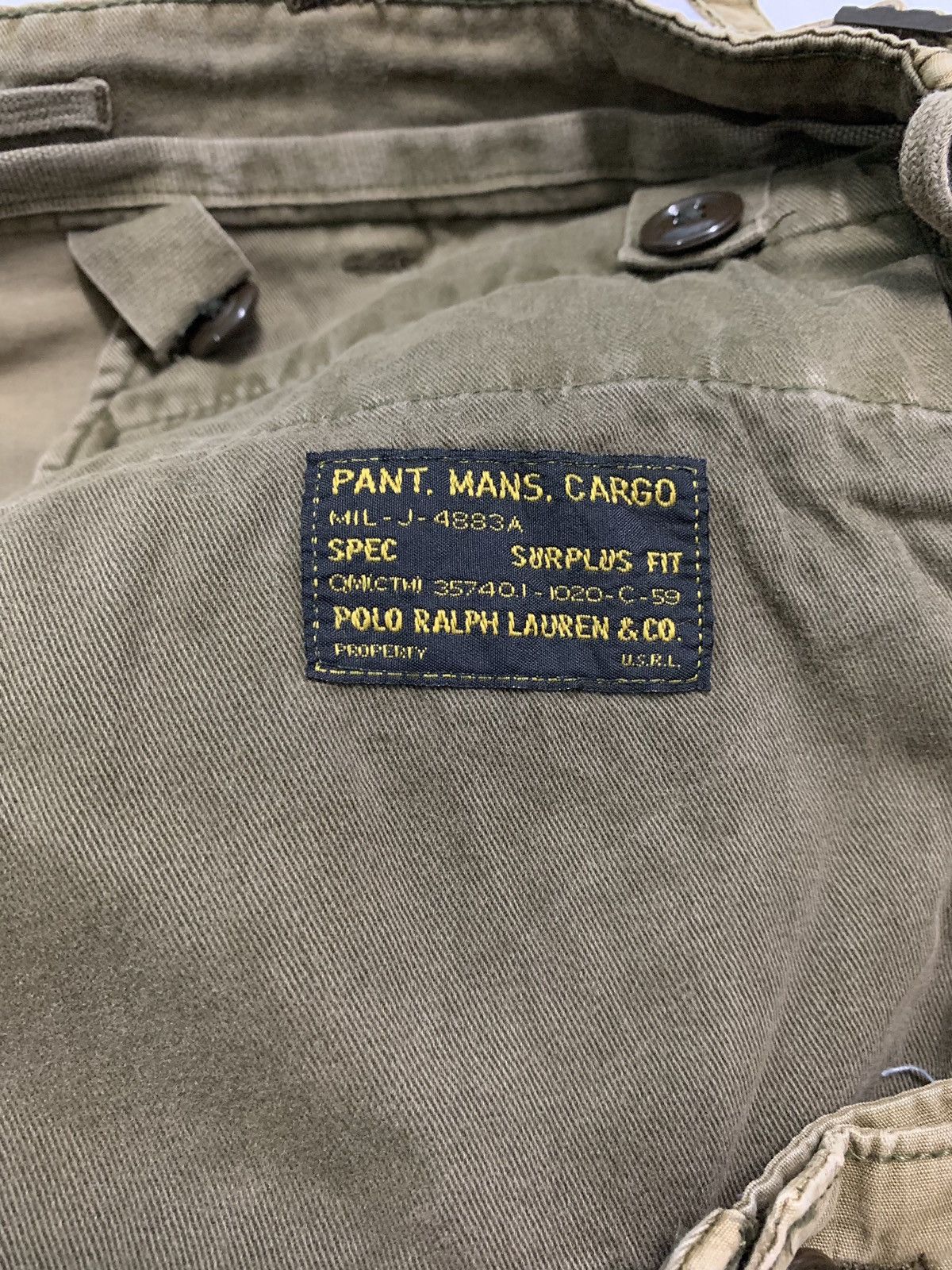 Polo Ralph Lauren RARE‼️Vtg PRL Tactical Pocket Bondage Cargo Combat Pants Size US 36 / EU 52 - 9 Thumbnail