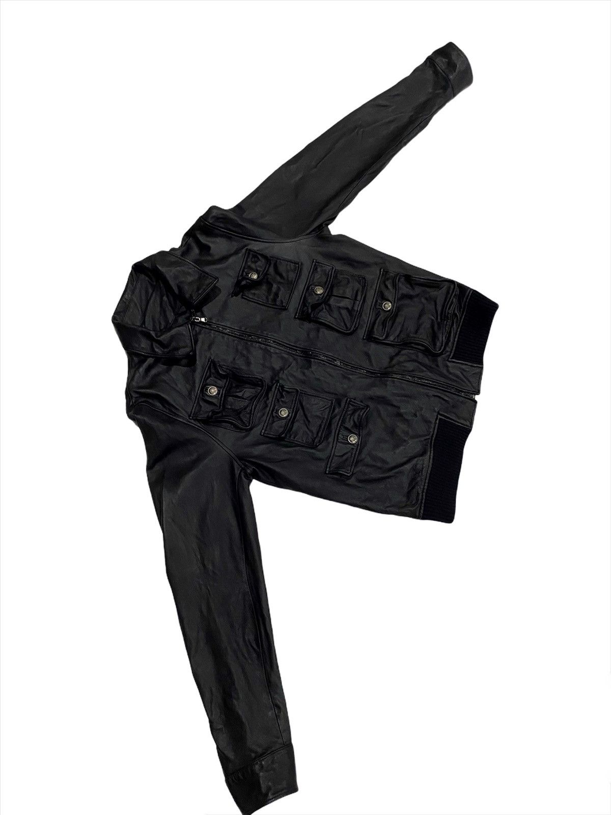 Hysteric Glamour 🧨Korean Y2K 6 pocket Tactical Leather Jacket black colour Size US L / EU 52-54 / 3 - 7 Thumbnail