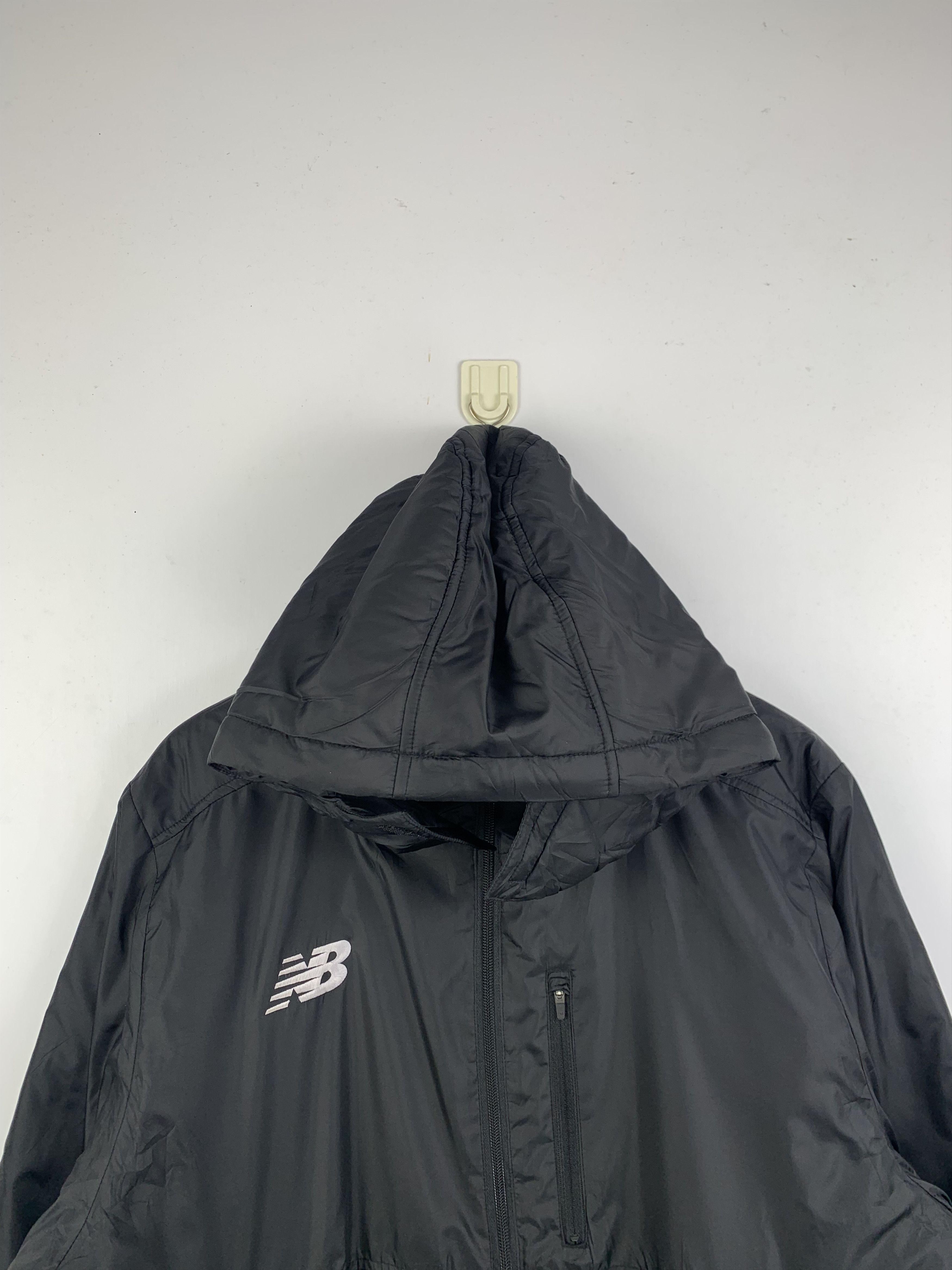 New Balance Vintage New Balance Windproof Hooded Black Jacket Size US XXL / EU 58 / 5 - 3 Thumbnail