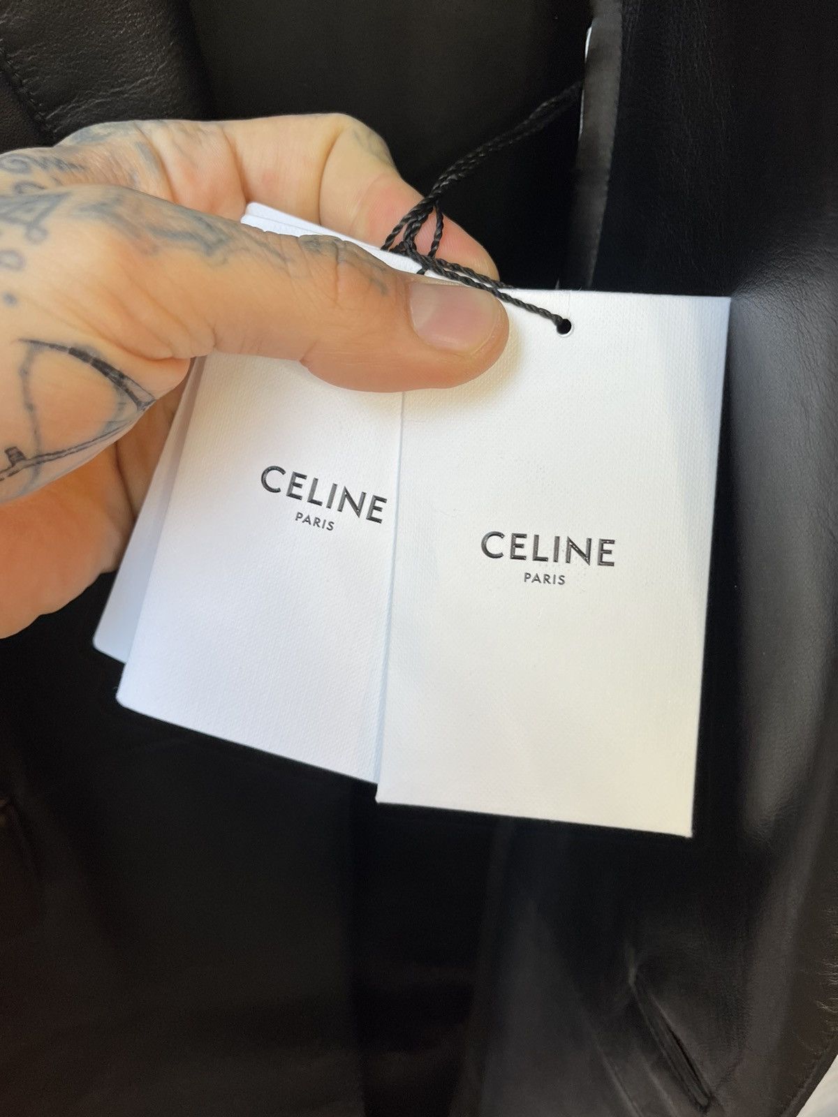 Celine × Hedi Slimane Celine SS19 RUNWAY NEW LEATHER PEACOAT JACKET EU50 Size US M / EU 48-50 / 2 - 16 Thumbnail