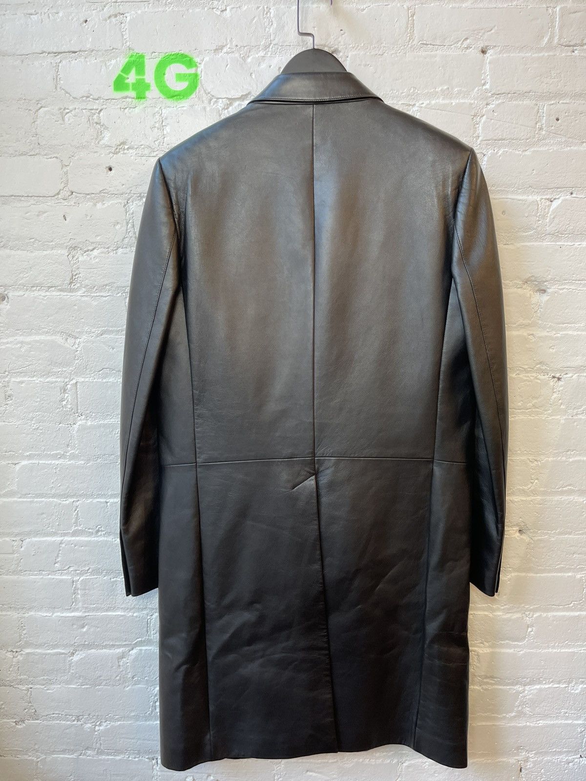 Celine × Hedi Slimane Celine SS19 RUNWAY NEW LEATHER PEACOAT JACKET EU50 Size US M / EU 48-50 / 2 - 13 Thumbnail