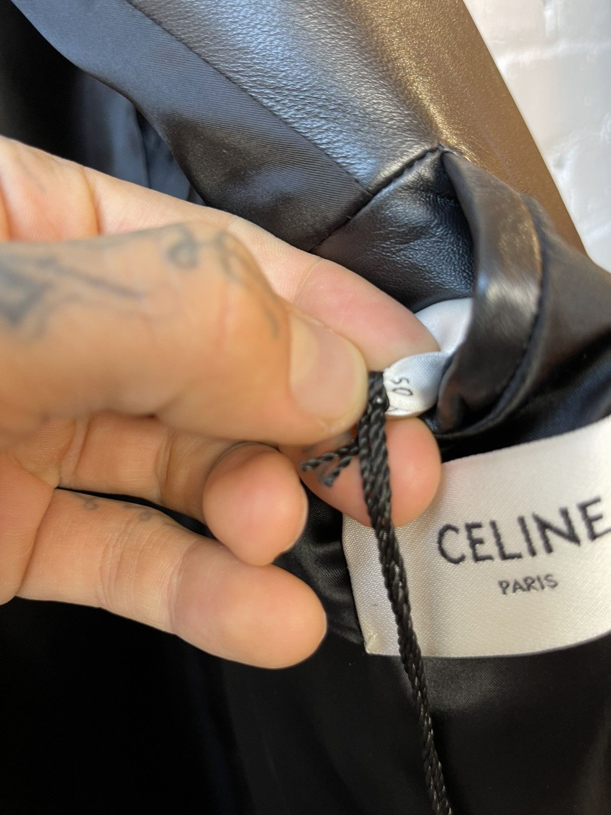 Celine × Hedi Slimane Celine SS19 RUNWAY NEW LEATHER PEACOAT JACKET EU50 Size US M / EU 48-50 / 2 - 20 Thumbnail
