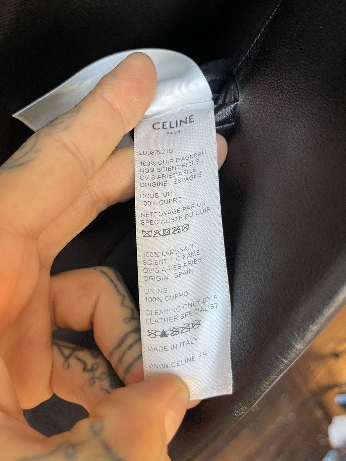 Celine × Hedi Slimane Celine SS19 RUNWAY NEW LEATHER PEACOAT JACKET EU50 Size US M / EU 48-50 / 2 - 19 Thumbnail