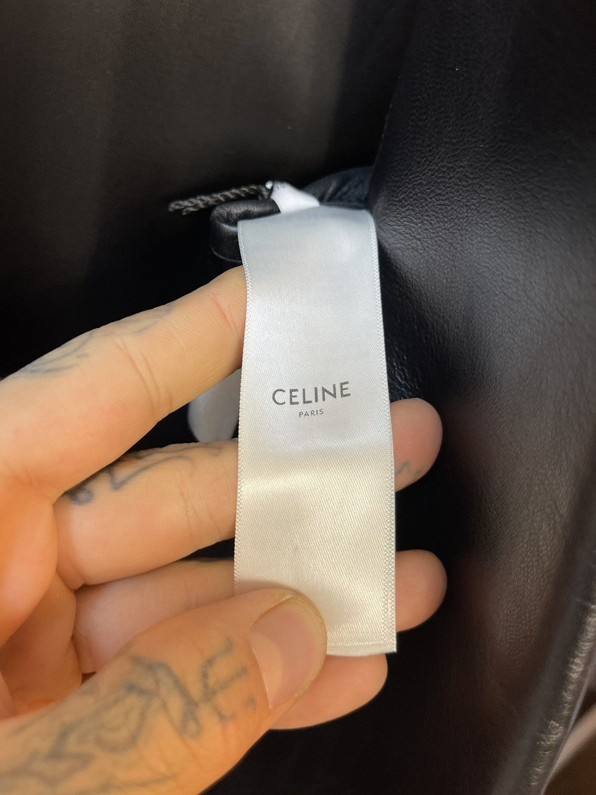 Celine × Hedi Slimane Celine SS19 RUNWAY NEW LEATHER PEACOAT JACKET EU50 Size US M / EU 48-50 / 2 - 18 Thumbnail