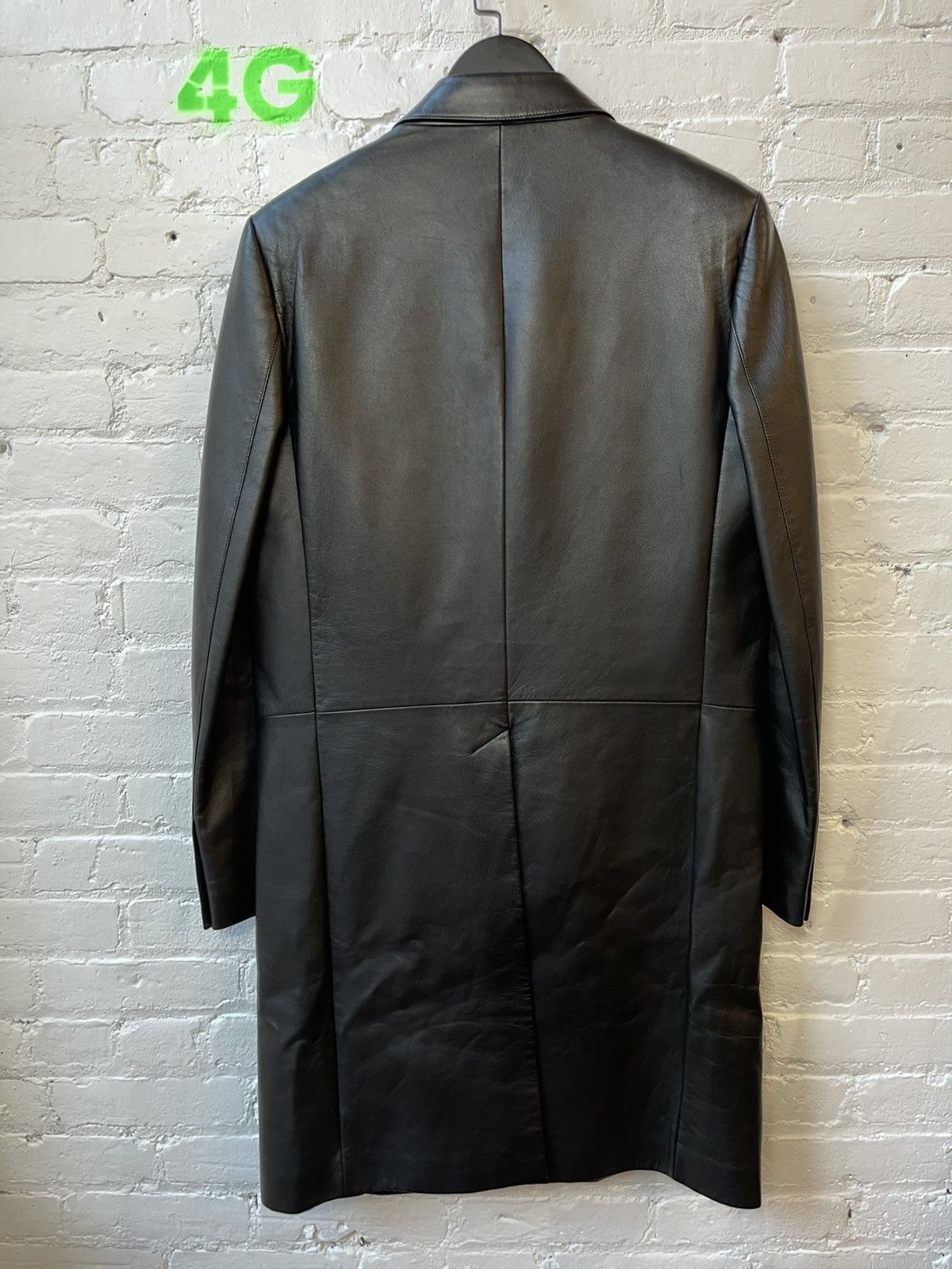 Celine × Hedi Slimane Celine SS19 RUNWAY NEW LEATHER PEACOAT JACKET EU50 Size US M / EU 48-50 / 2 - 12 Thumbnail