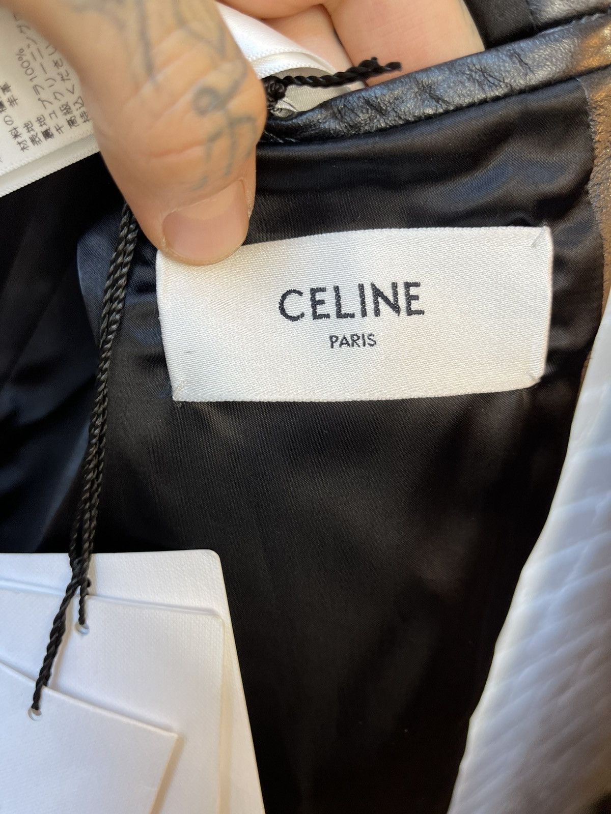 Celine × Hedi Slimane Celine SS19 RUNWAY NEW LEATHER PEACOAT JACKET EU50 Size US M / EU 48-50 / 2 - 17 Thumbnail