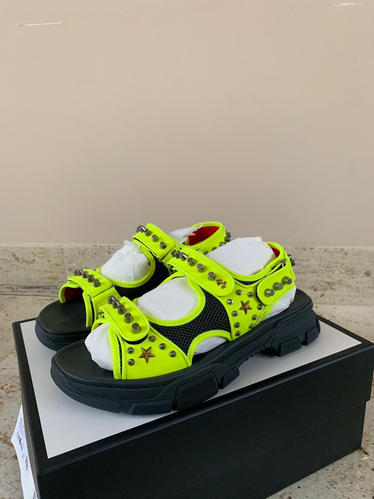 Gucci Flashtrek Sandals in Neon Green Size US 14 / EU 47 - 6 Thumbnail