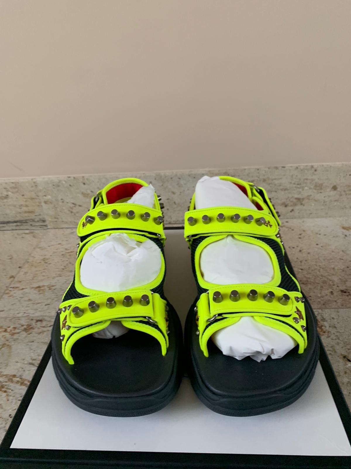 Gucci Flashtrek Sandals in Neon Green Size US 14 / EU 47 - 7 Thumbnail