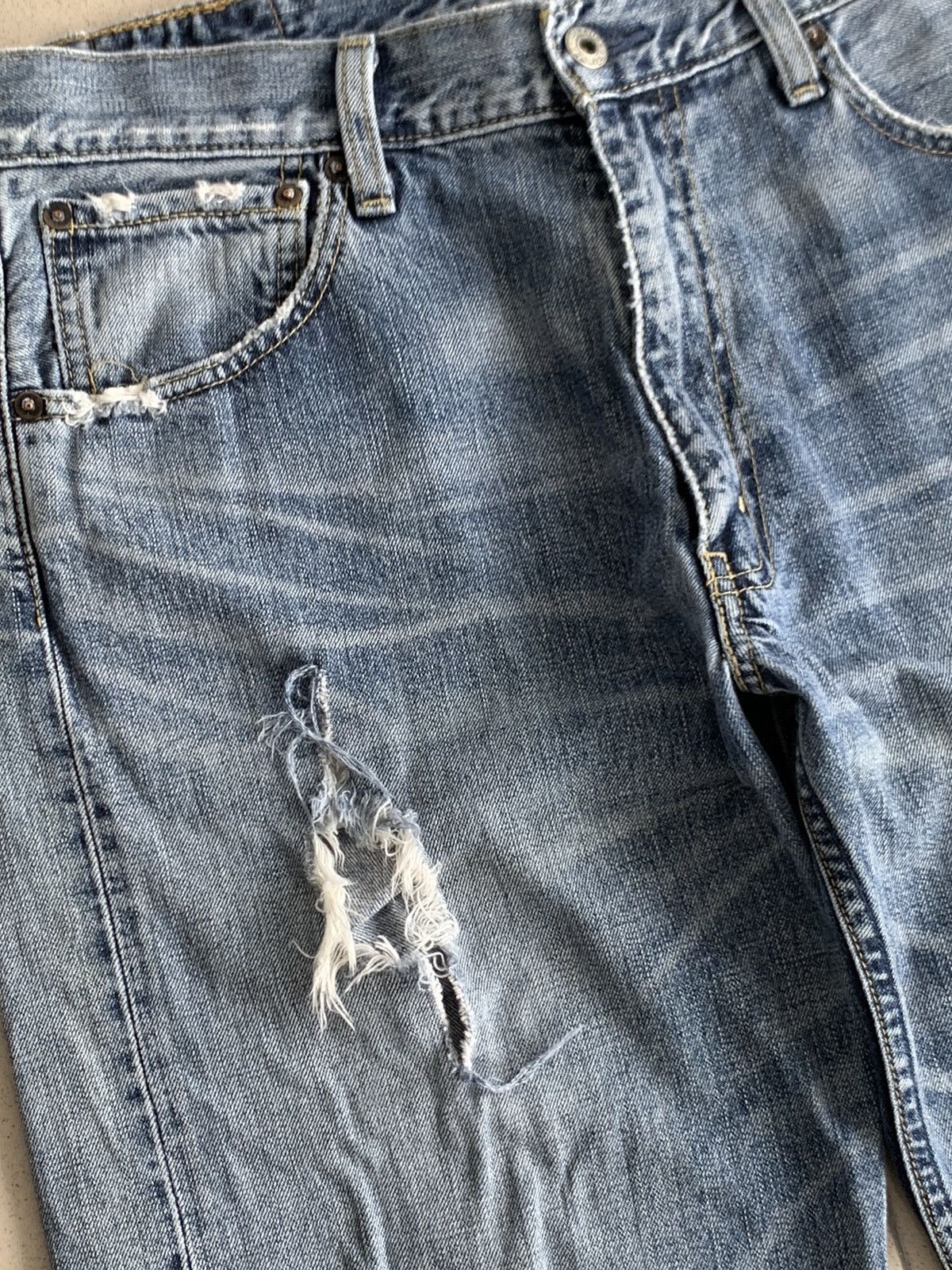 Levi's Vintage Levis 503 Distressed Denim Jeans Size US 32 / EU 48 - 3 Thumbnail