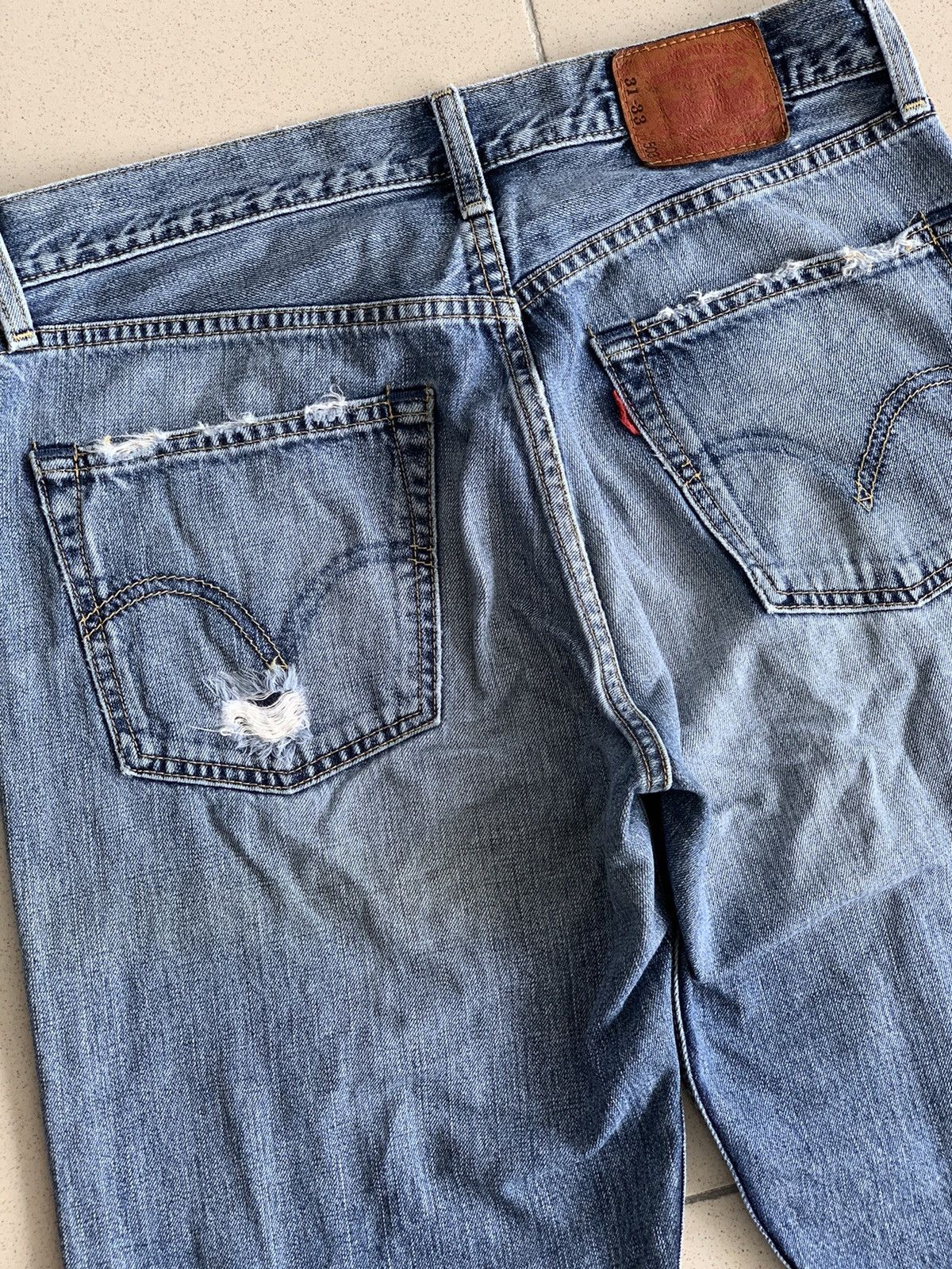 Levi's Vintage Levis 503 Distressed Denim Jeans Size US 32 / EU 48 - 6 Thumbnail