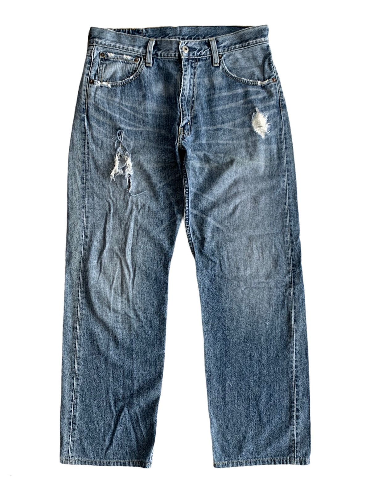 image of Vintage Levis 503 Distressed Denim Jeans, Men's (Size 32)