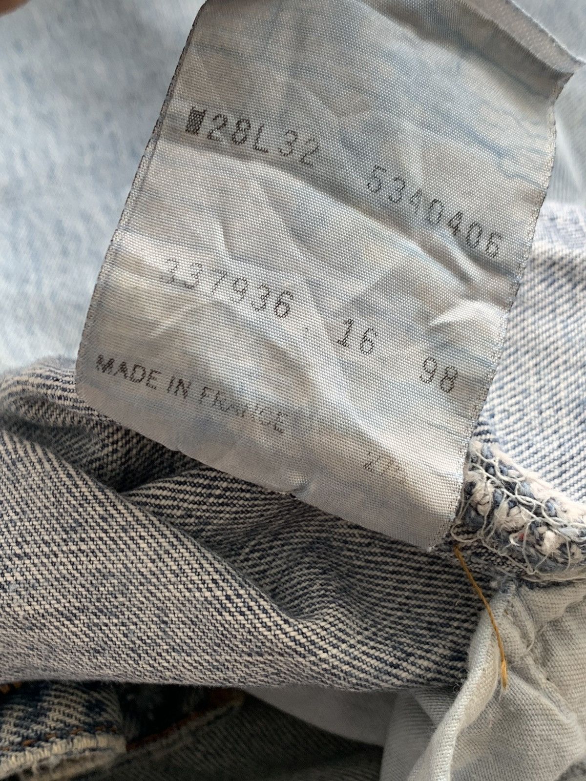 Levi's Vintage Levis 534 Made in France Distressed Denim Jeans Size US 27 - 11 Thumbnail