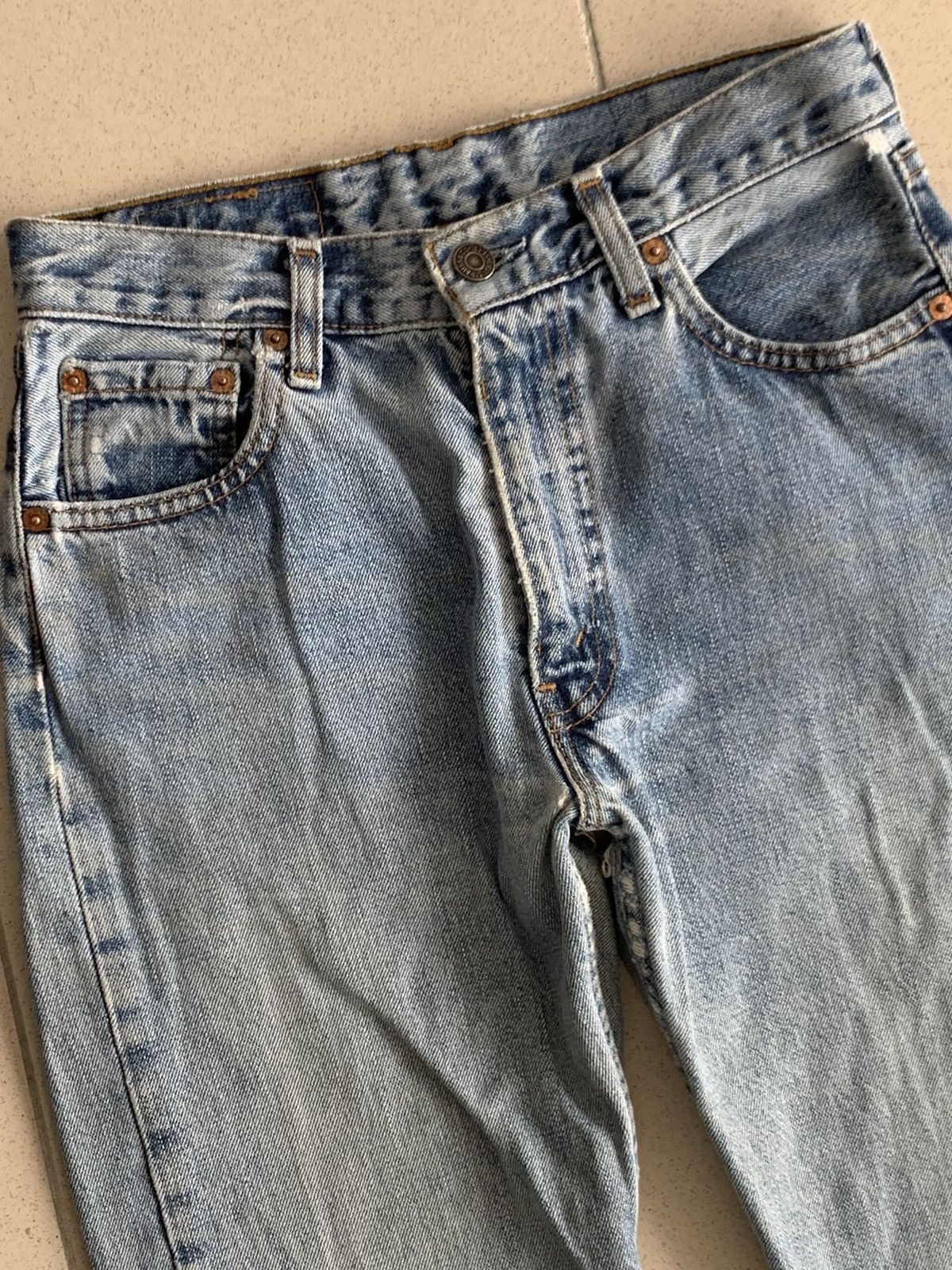 Levi's Vintage Levis 534 Made in France Distressed Denim Jeans Size US 27 - 3 Thumbnail