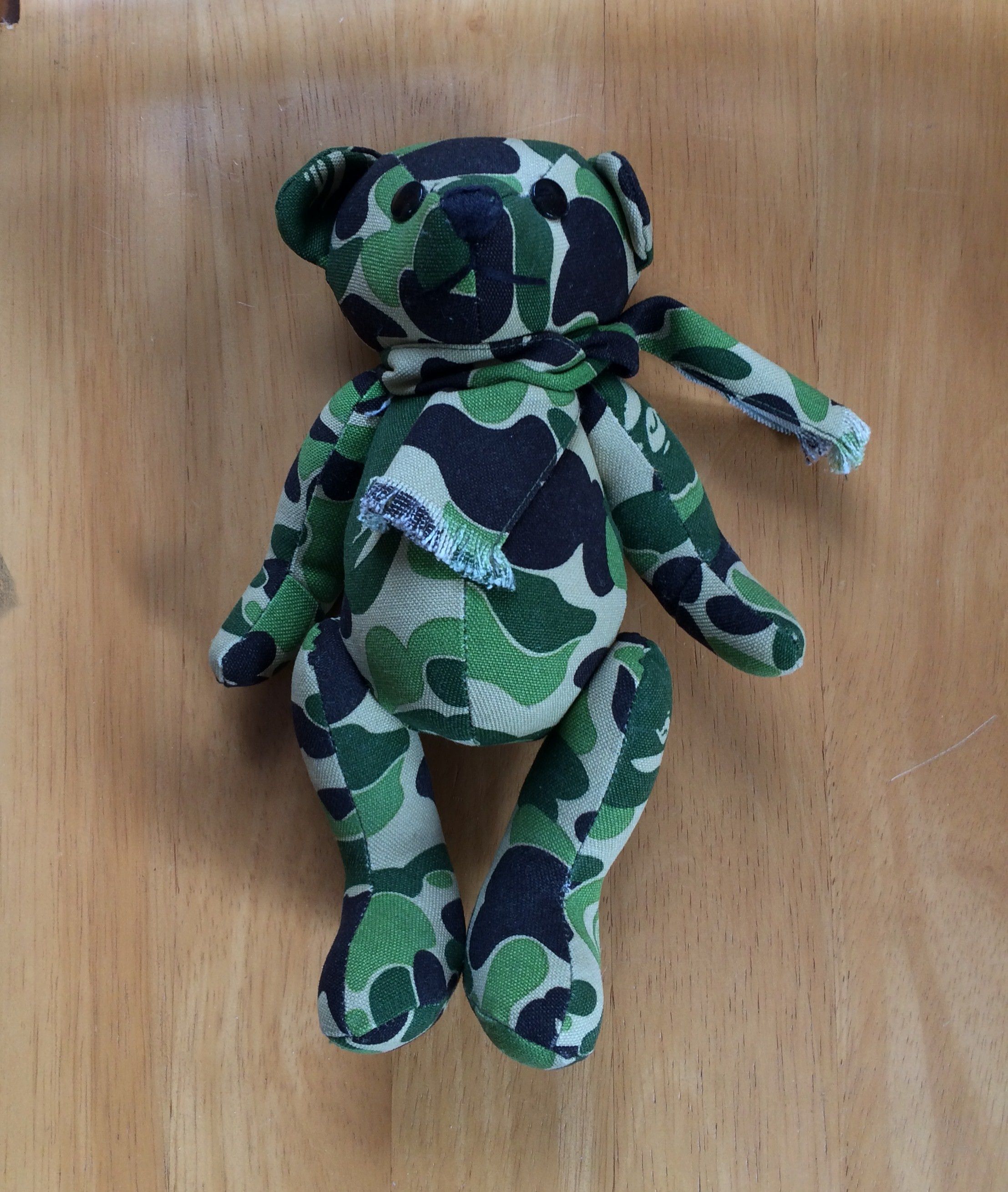 image of Og 2003 Bape Camo Teddy Bear in Green Camo, Men's