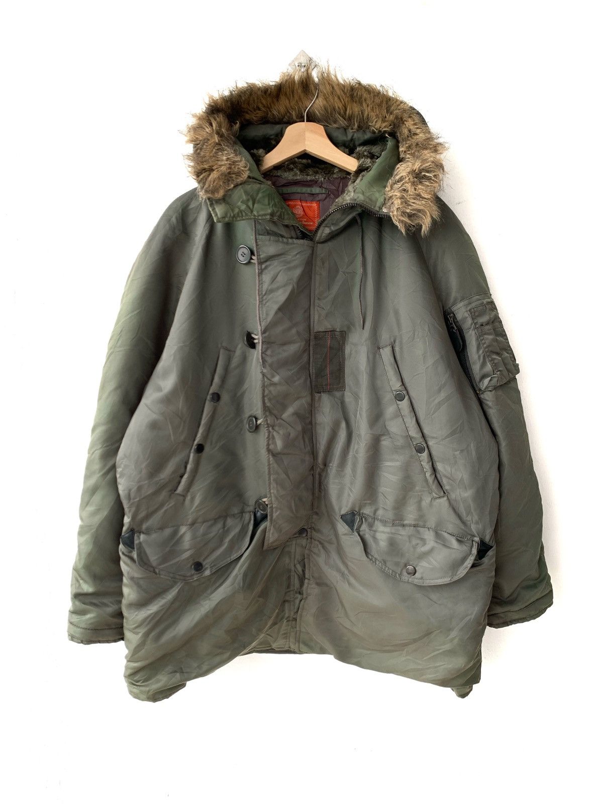 Vintage Avirex Officers Uniform Bomber Fur Jacket