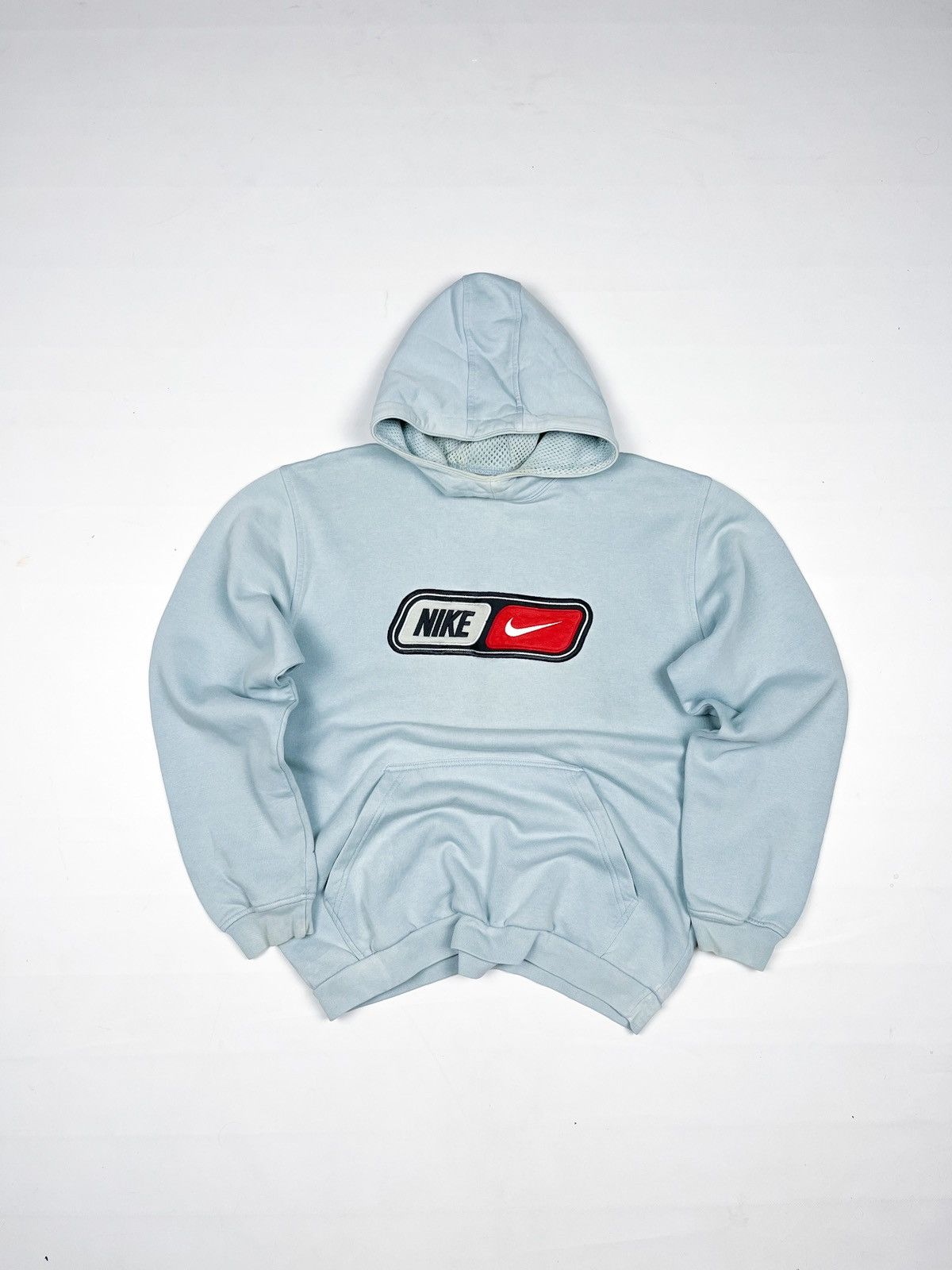 Nike Nike vintage baby blue hoodie swoosh big logo S | Grailed