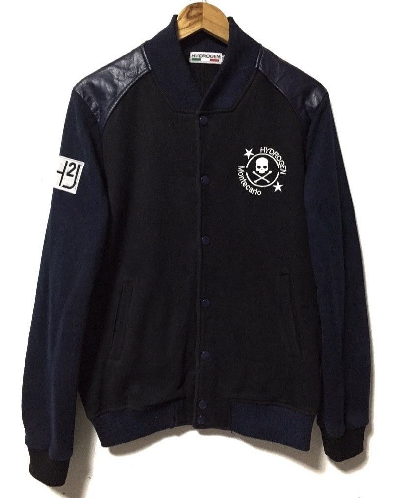Japanese Brand Hydrogen Montecarlo X Skull Varsity Jacket Size US XL / EU 56 / 4 - 1 Thumbnail