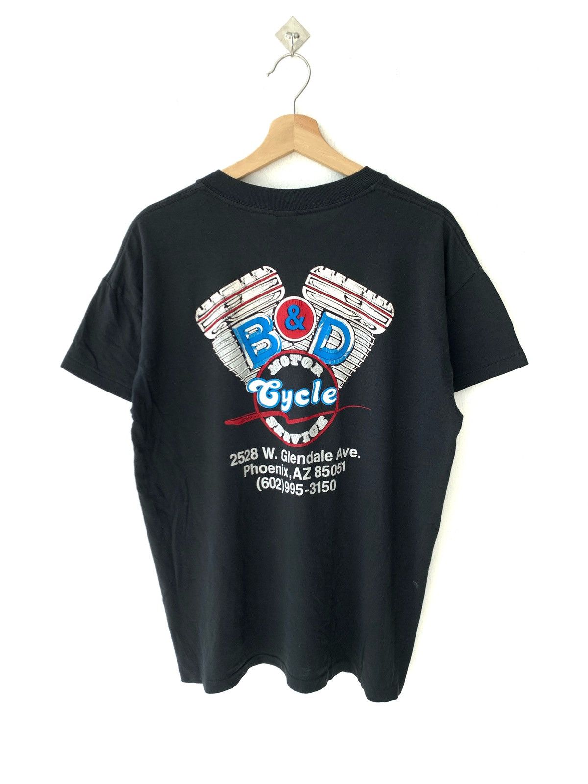 Vintage Vintage 90’s B&D Motorcycle Services Tee Size US L / EU 52-54 / 3 - 1 Thumbnail
