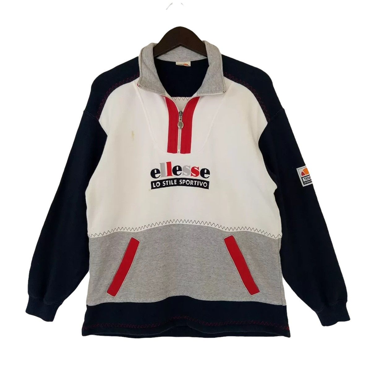 Ellesse × Vintage VINTAGE ELLESSE Sweater Lo Stile Sportivo streetwear jacket Size US M / EU 48-50 / 2 - 1 Thumbnail