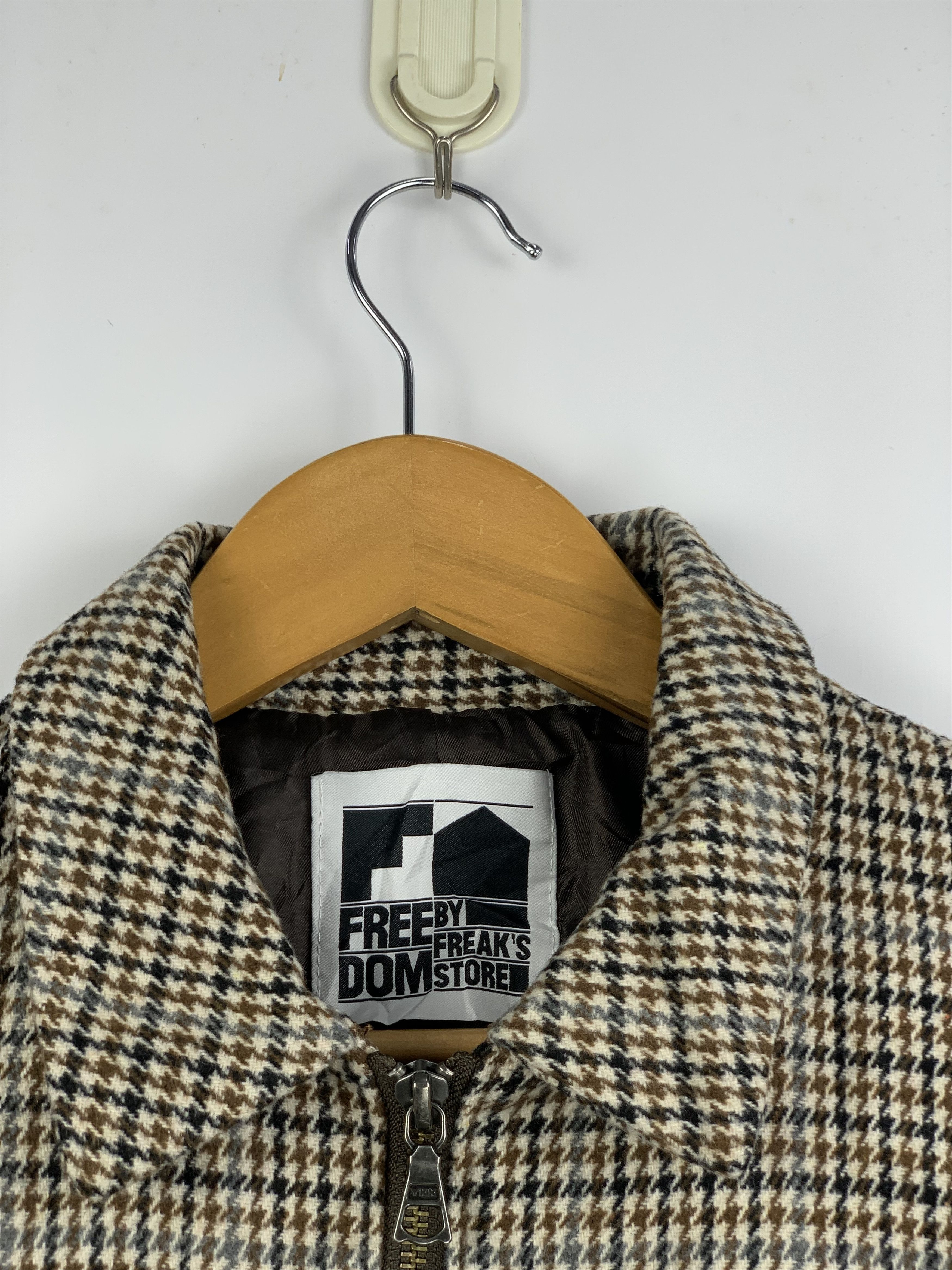 Vintage Vintage Freedom Freak Checkered Zip Up Down Jacket Size US M / EU 48-50 / 2 - 2 Thumbnail