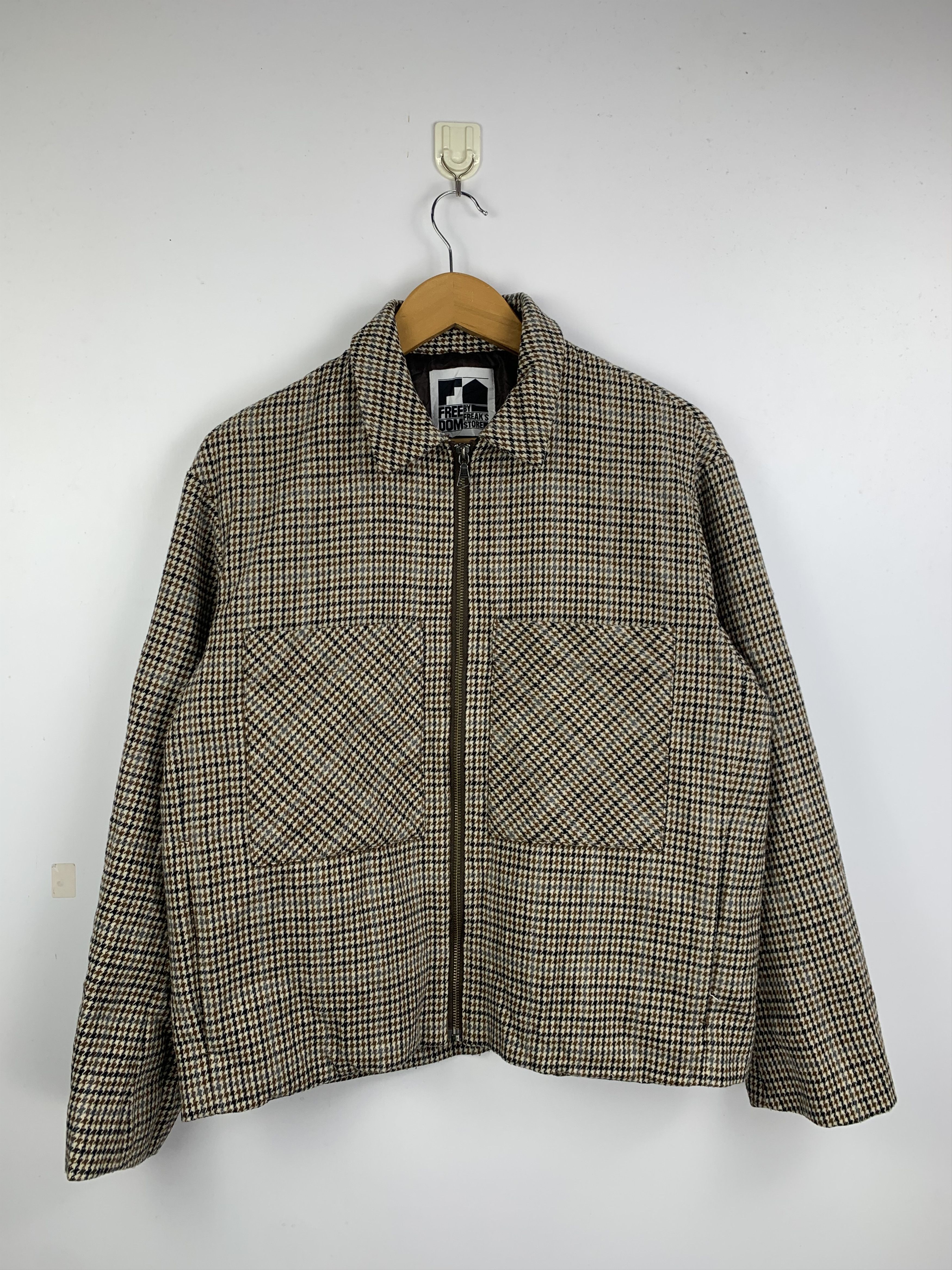 Vintage Vintage Freedom Freak Checkered Zip Up Down Jacket Size US M / EU 48-50 / 2 - 1 Thumbnail