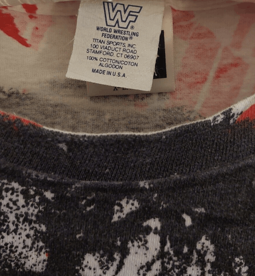 Vintage Rare 1993 WWF Bret Hart All Over Print AOP T-shirt