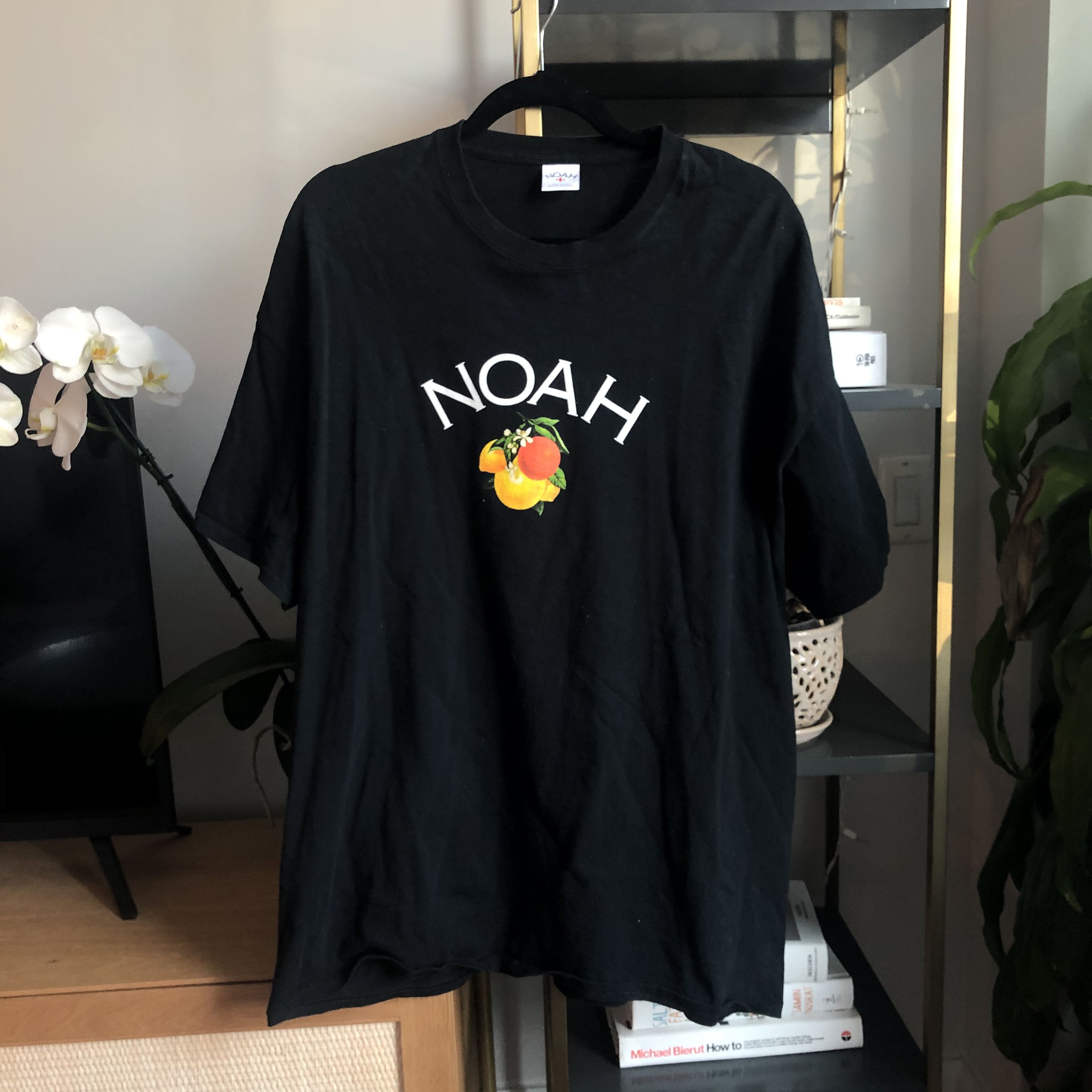 image of Noah Citrus Core Logo Tee in Black, Men's (Size 2XL)