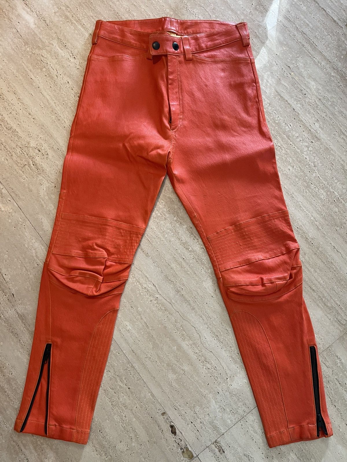 Ann Demeulemeester Leather biker sample pants Size US 30 / EU 46 - 1 Thumbnail