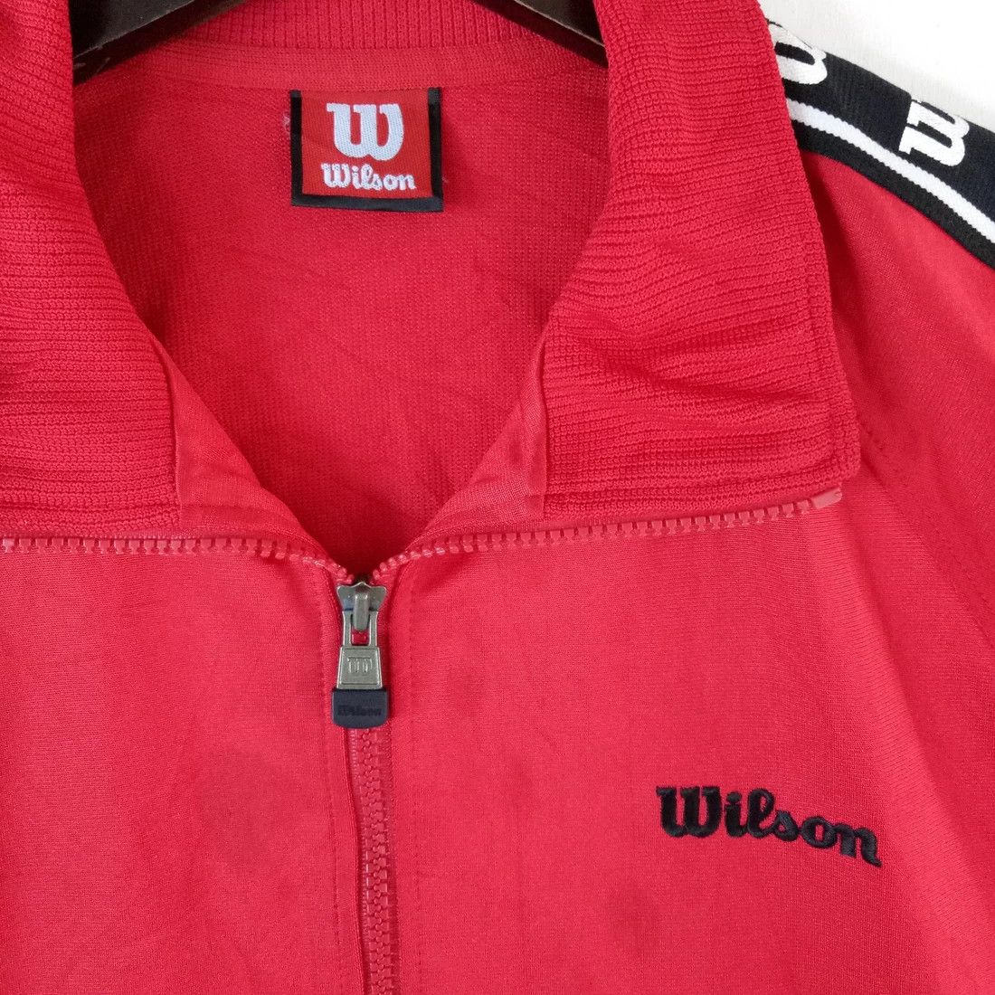 Sports Specialties VINTAGE WILSON Athletic sweater side tape hip hop jacket Size US S / EU 44-46 / 1 - 3 Thumbnail