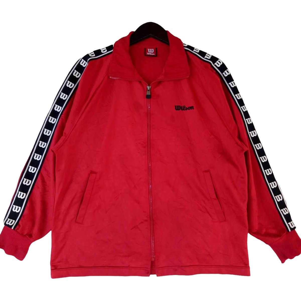 Sports Specialties VINTAGE WILSON Athletic sweater side tape hip hop jacket Size US S / EU 44-46 / 1 - 1 Thumbnail