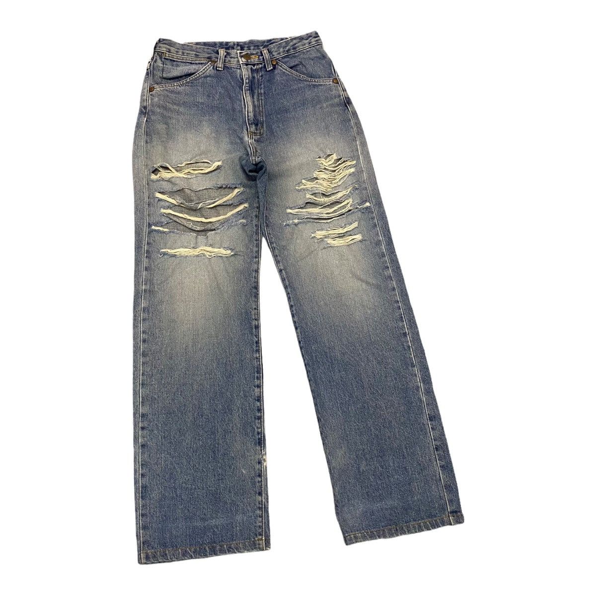 20471120 × Hysteric Glamour × If Six Was Nine RARE🔥VINTAGE WRANGLER 80s DISTRESSED DENIM JEANS Size US 28 / EU 44 - 2 Thumbnail