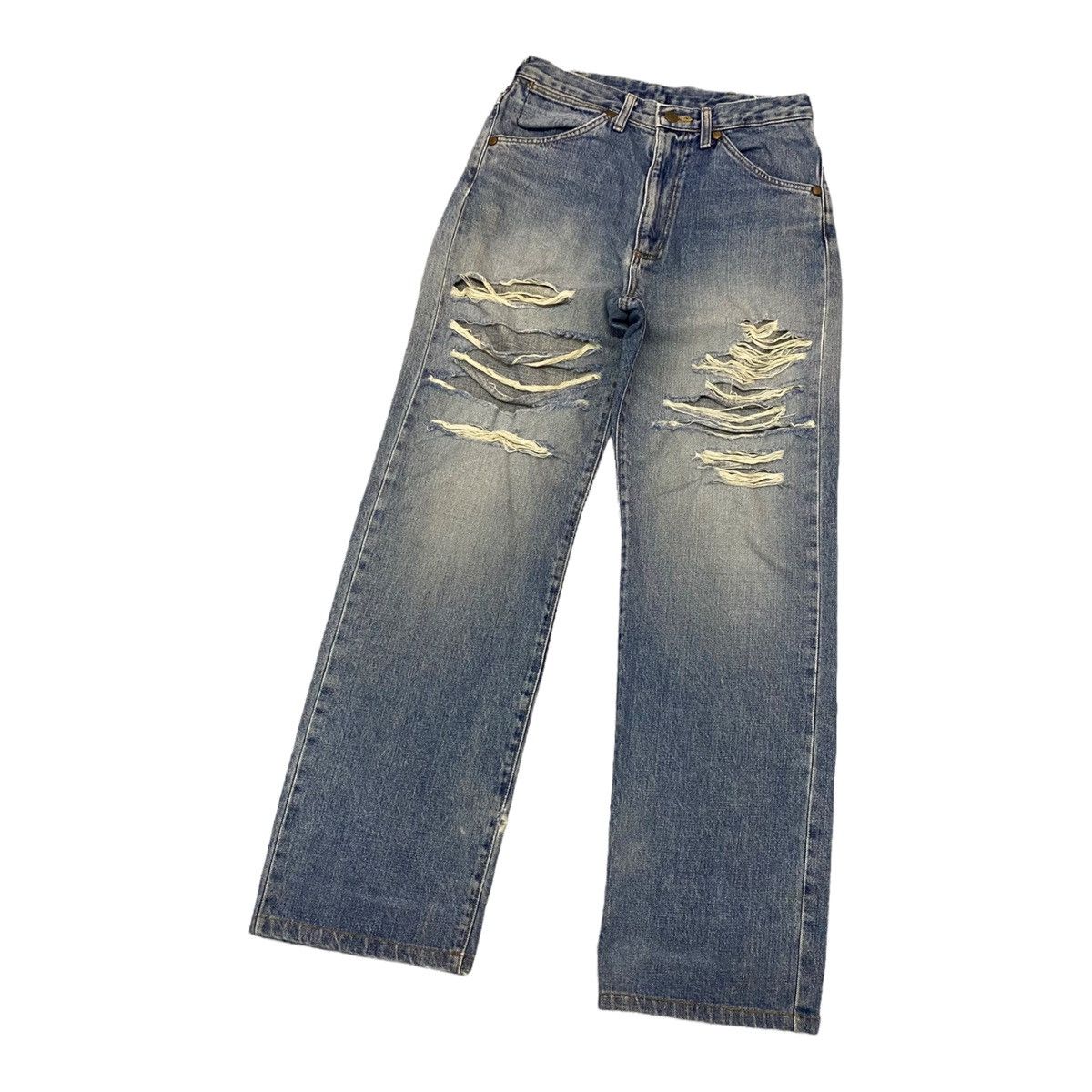 20471120 × Hysteric Glamour × If Six Was Nine RARE🔥VINTAGE WRANGLER 80s DISTRESSED DENIM JEANS Size US 28 / EU 44 - 8 Thumbnail