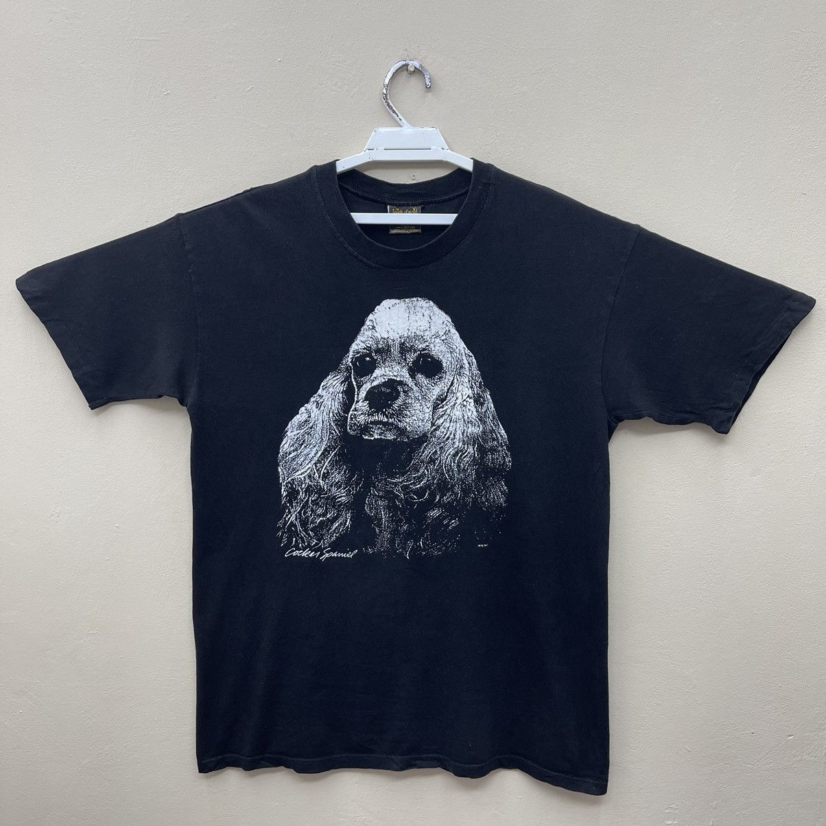 Vintage 90s Spaniel Dog Graphic T-Shirt