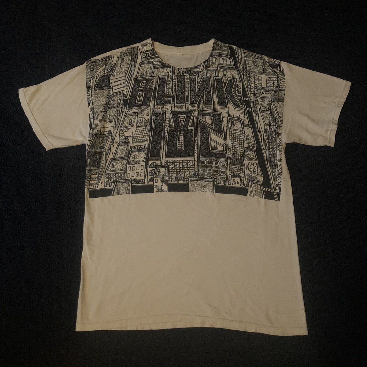 Band Tees Vintage Y2K Blink 182 City Buildings Big Print Band Logo Tee Size US M / EU 48-50 / 2 - 3 Thumbnail