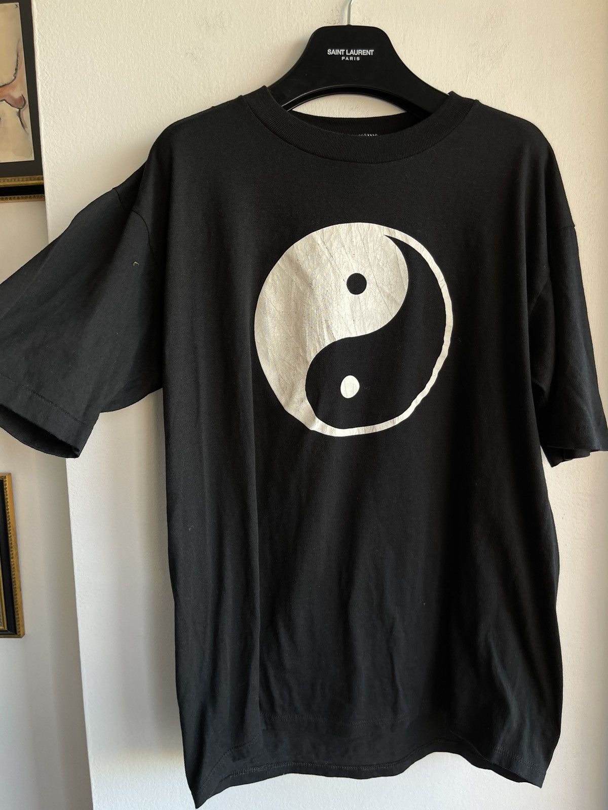 image of Vintage 90's Ying Yang Shirt in Black, Men's (Size XL)