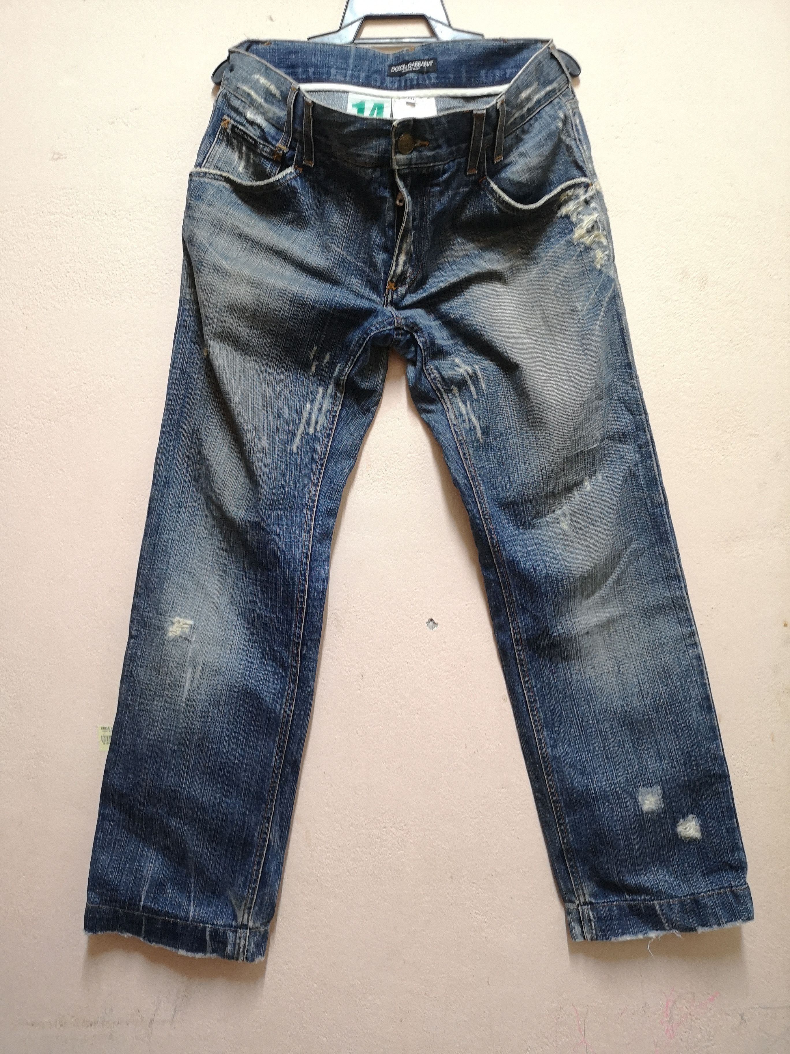 image of Distressed Denim x Dolce Gabbana Vintage Distressed Dolce&gabbana Jeans Made In Italy in Blue (Size