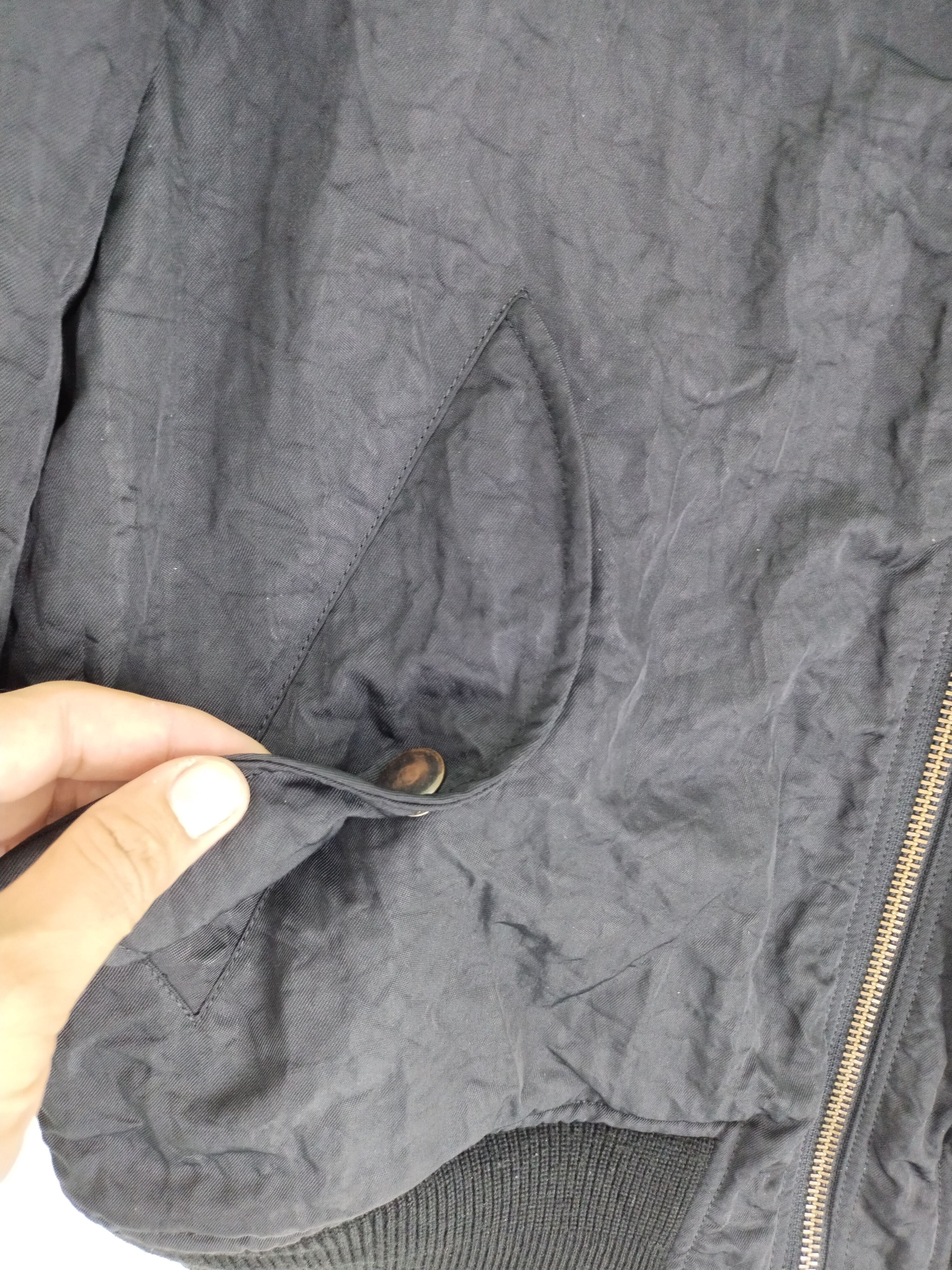 Japanese Brand Vintage 80s Designer by N. Masaki Reversible Bomber Jacket Size US L / EU 52-54 / 3 - 10 Thumbnail