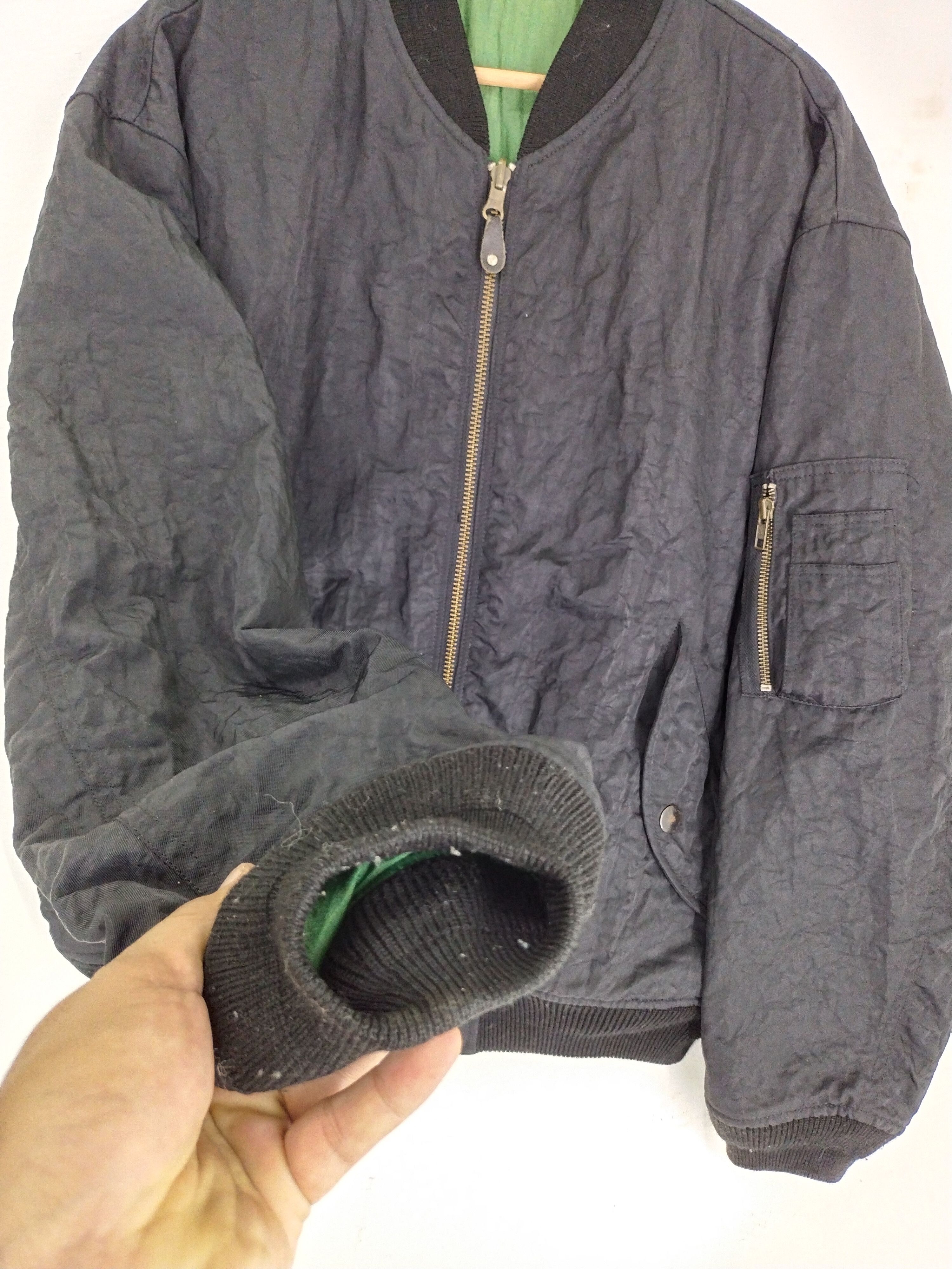 Japanese Brand Vintage 80s Designer by N. Masaki Reversible Bomber Jacket Size US L / EU 52-54 / 3 - 5 Thumbnail