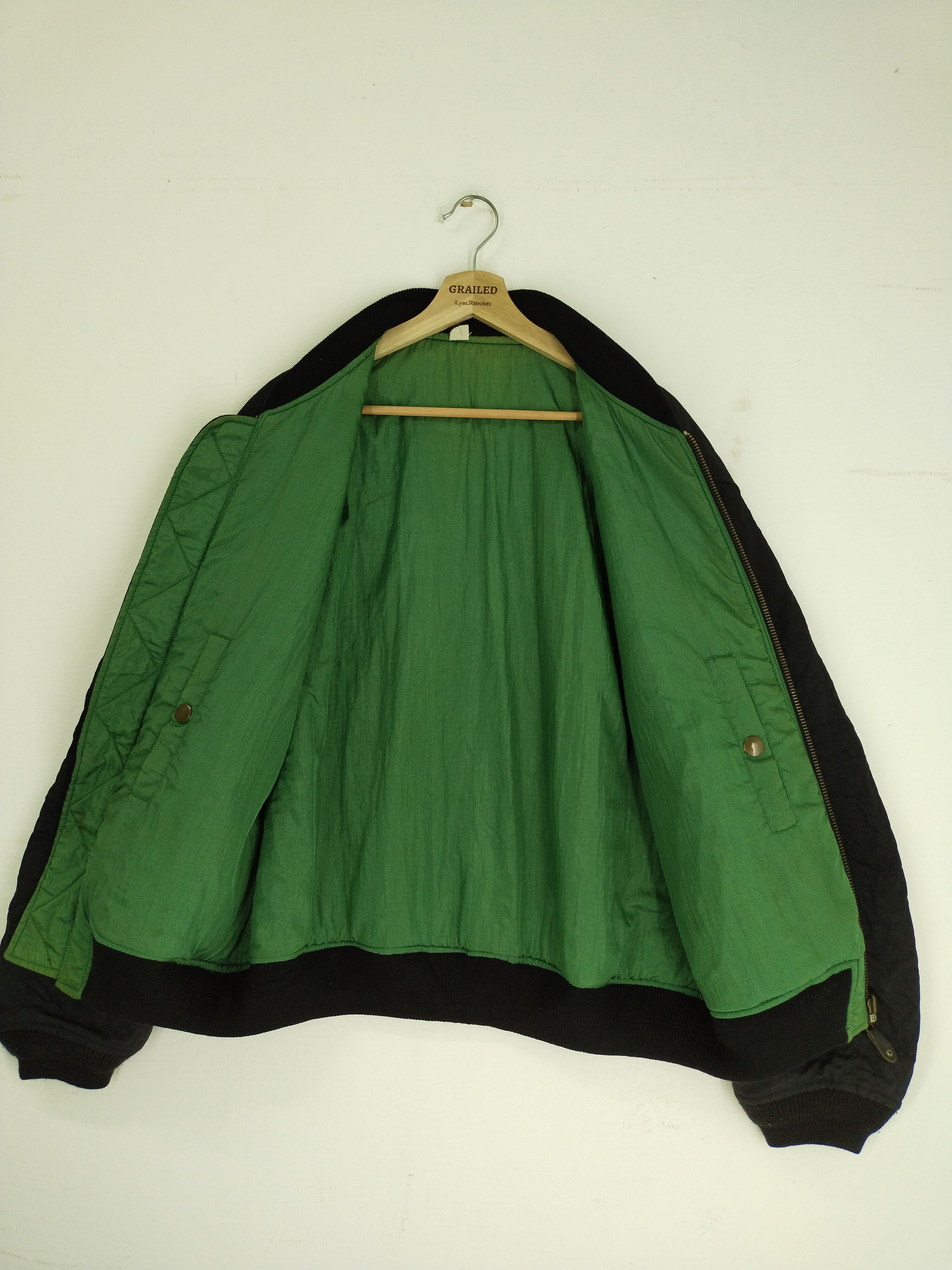 Japanese Brand Vintage 80s Designer by N. Masaki Reversible Bomber Jacket Size US L / EU 52-54 / 3 - 14 Thumbnail