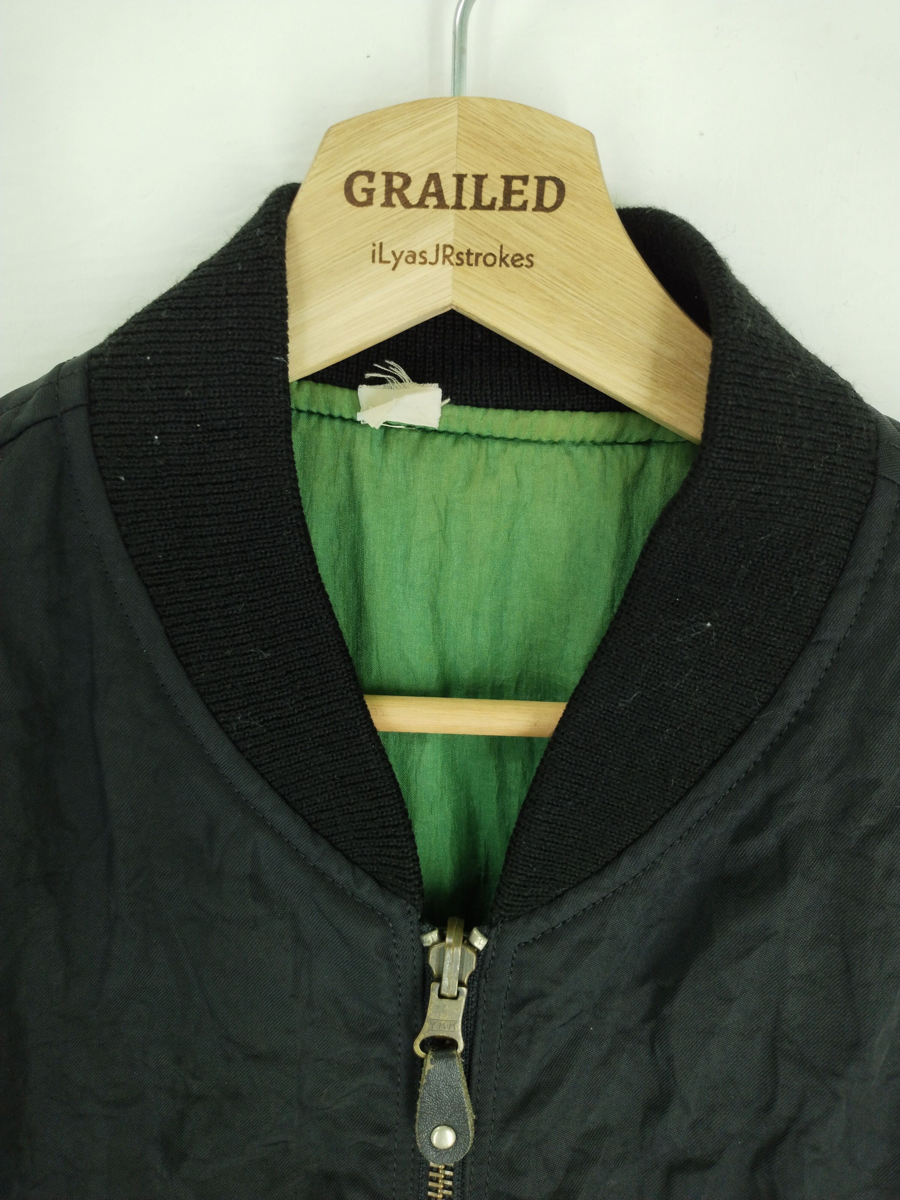 Japanese Brand Vintage 80s Designer by N. Masaki Reversible Bomber Jacket Size US L / EU 52-54 / 3 - 19 Thumbnail