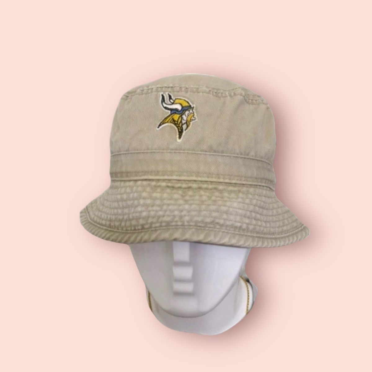 image of Nfl x Sports Specialties Minnesota Vikings Vintage Bucket Hat in Khaki, Men's