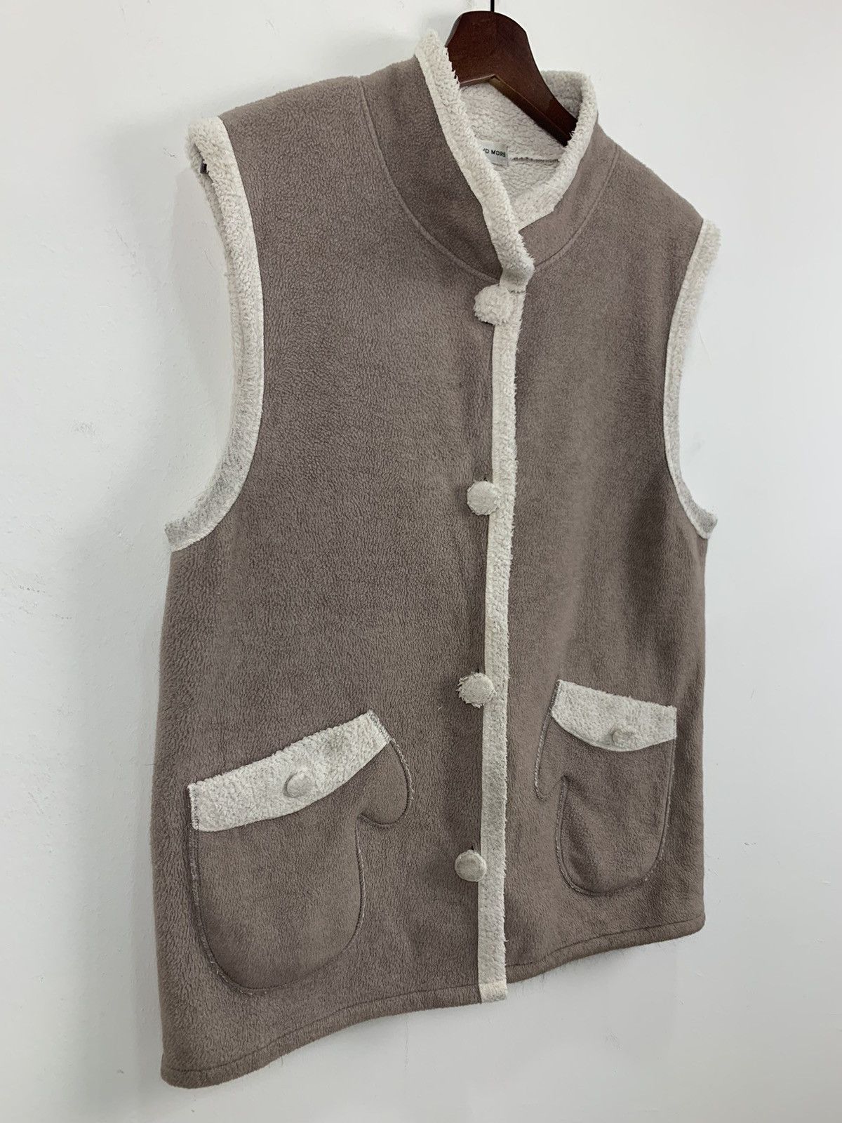 Japanese Brand × Traditional Weatherwear NOI&MORE Rare Fleece Sherpa Shearling Button Up Vest Jacket Size US M / EU 48-50 / 2 - 6 Thumbnail