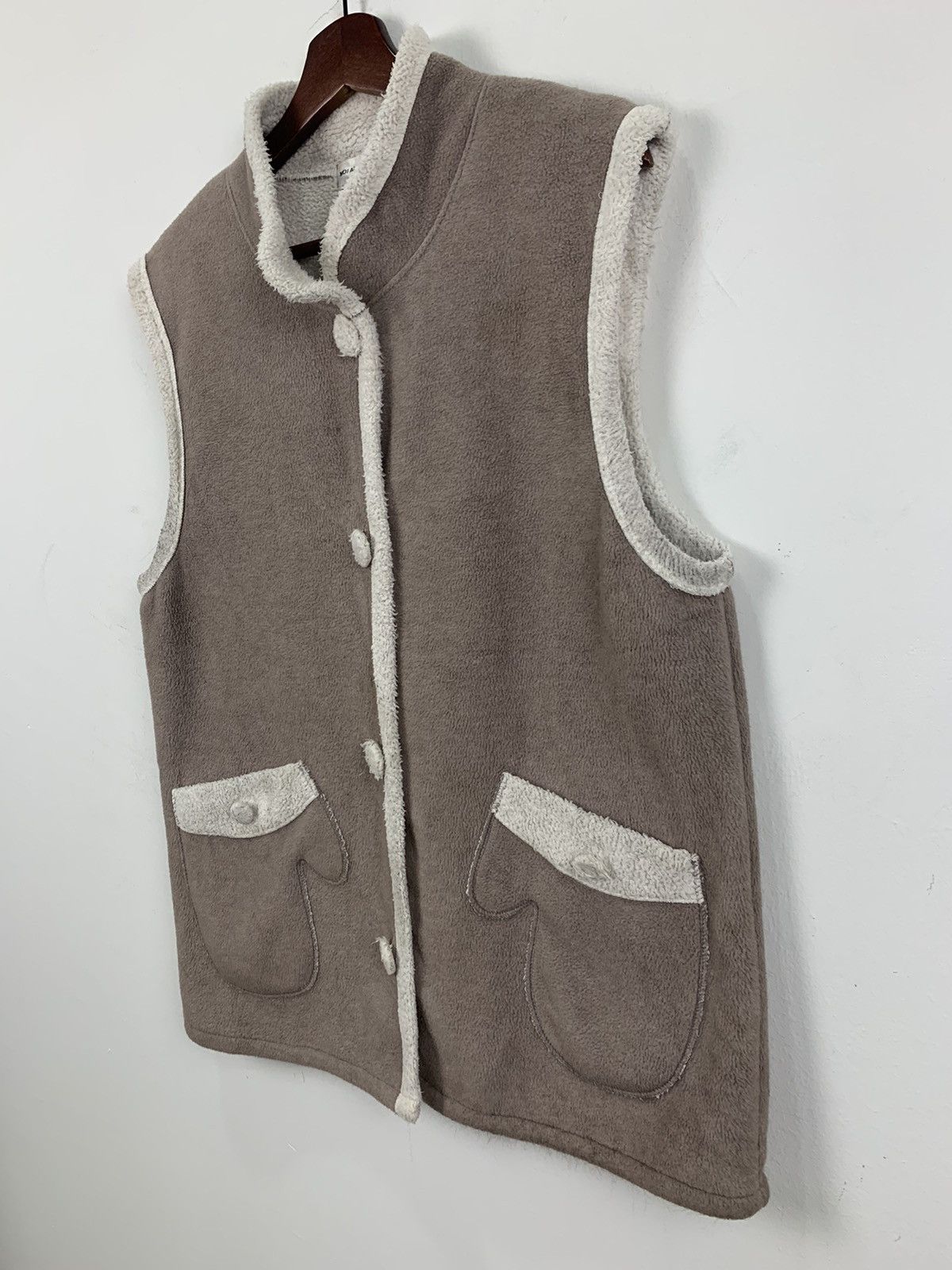 Japanese Brand × Traditional Weatherwear NOI&MORE Rare Fleece Sherpa Shearling Button Up Vest Jacket Size US M / EU 48-50 / 2 - 7 Thumbnail