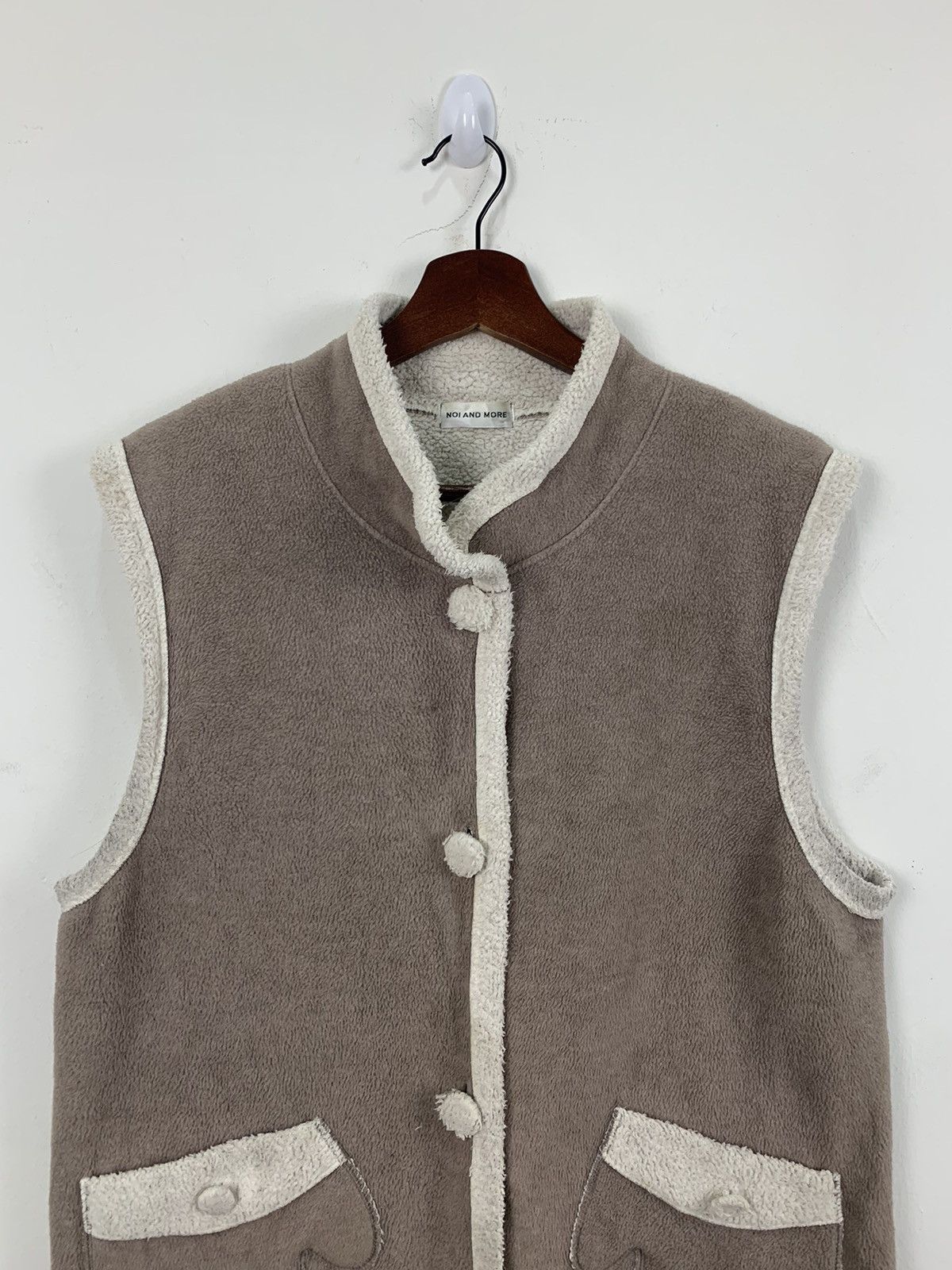 Japanese Brand × Traditional Weatherwear NOI&MORE Rare Fleece Sherpa Shearling Button Up Vest Jacket Size US M / EU 48-50 / 2 - 4 Thumbnail