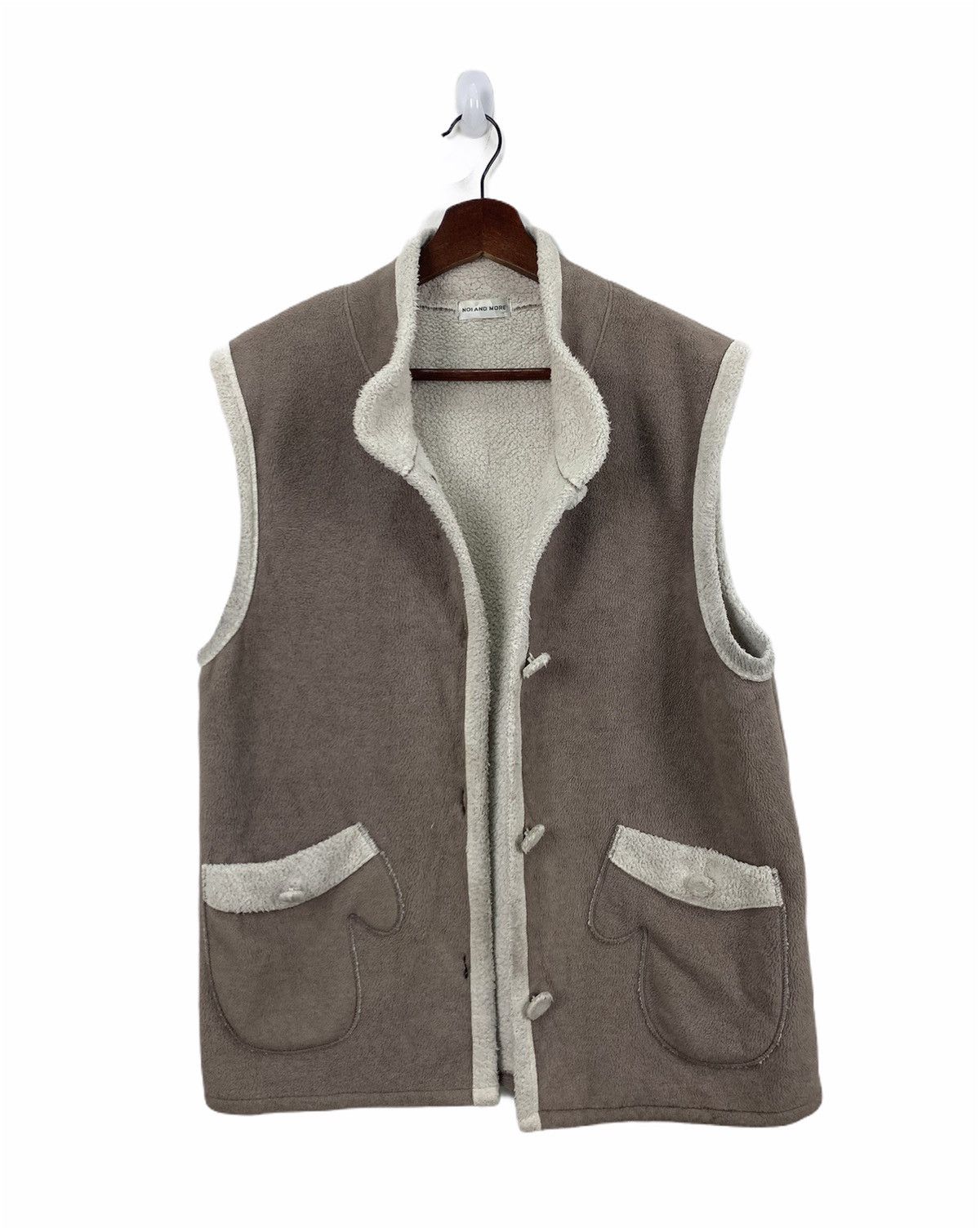 Japanese Brand × Traditional Weatherwear NOI&MORE Rare Fleece Sherpa Shearling Button Up Vest Jacket Size US M / EU 48-50 / 2 - 3 Thumbnail