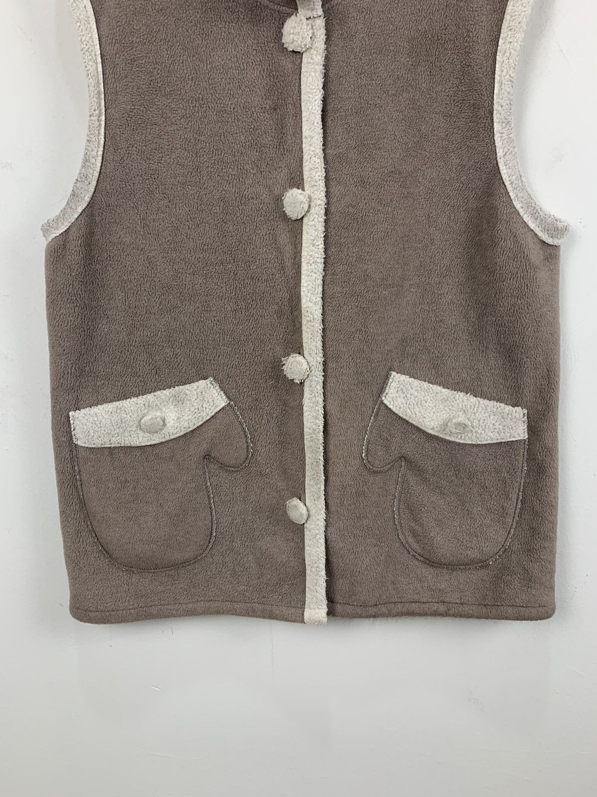 Japanese Brand × Traditional Weatherwear NOI&MORE Rare Fleece Sherpa Shearling Button Up Vest Jacket Size US M / EU 48-50 / 2 - 5 Thumbnail