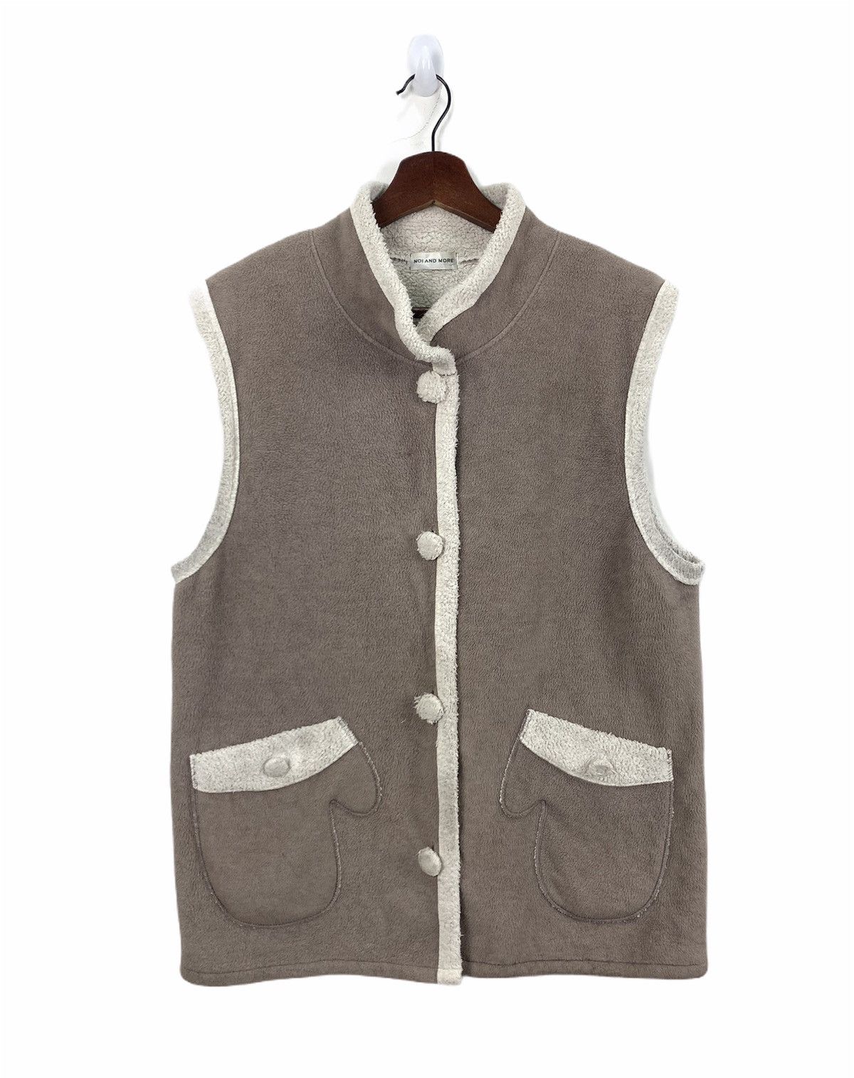 Japanese Brand × Traditional Weatherwear NOI&MORE Rare Fleece Sherpa Shearling Button Up Vest Jacket Size US M / EU 48-50 / 2 - 1 Thumbnail
